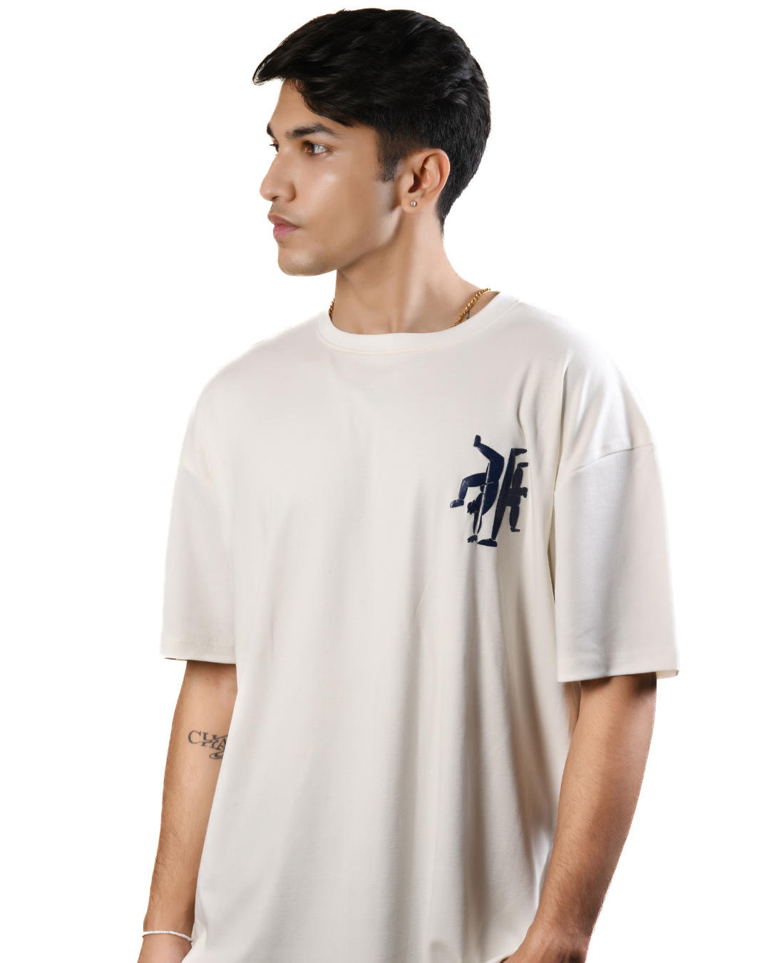 Minimal Monogram Oversized T-Shirt for Men