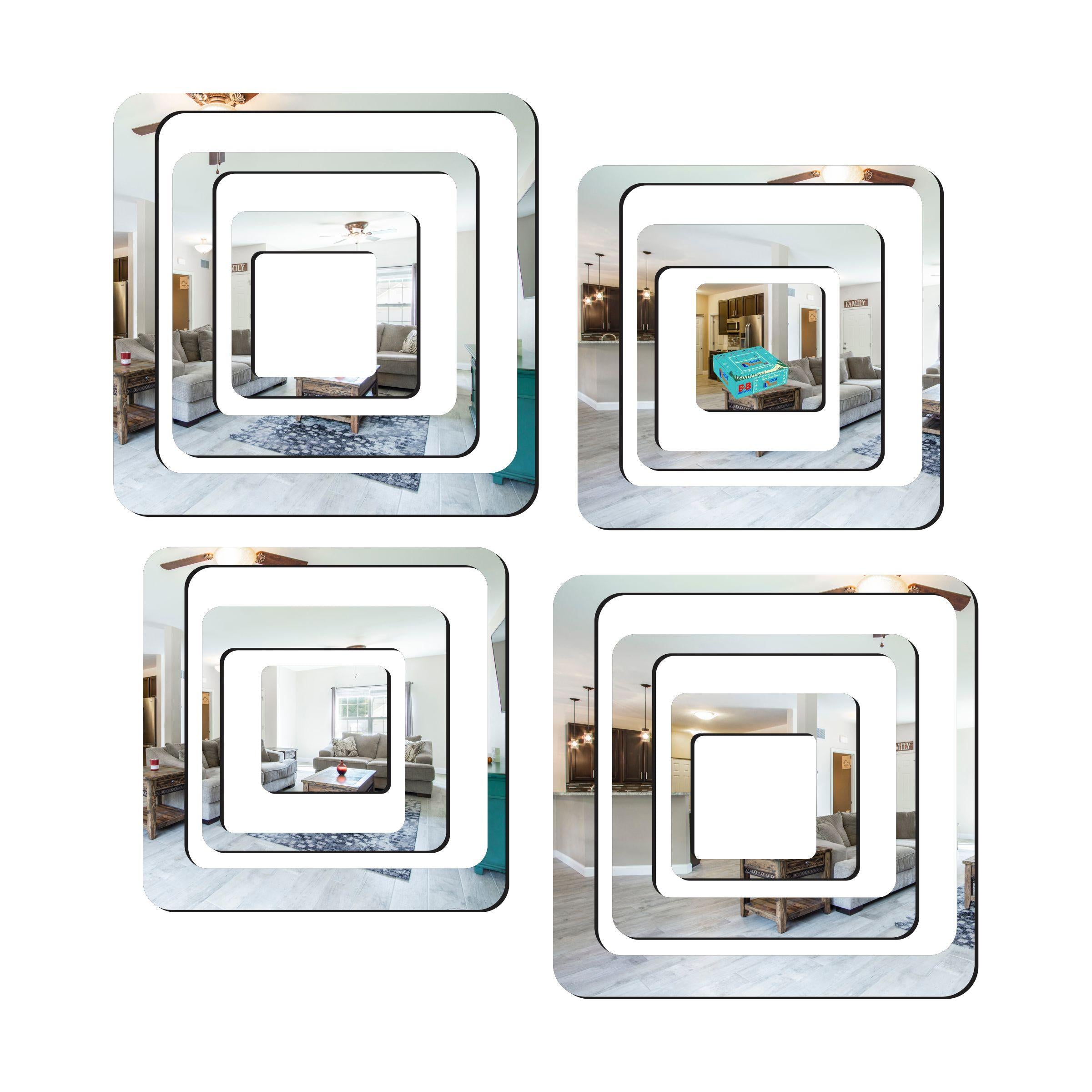 3D Acrylic Mirror Wall Sticker Decoration Silver