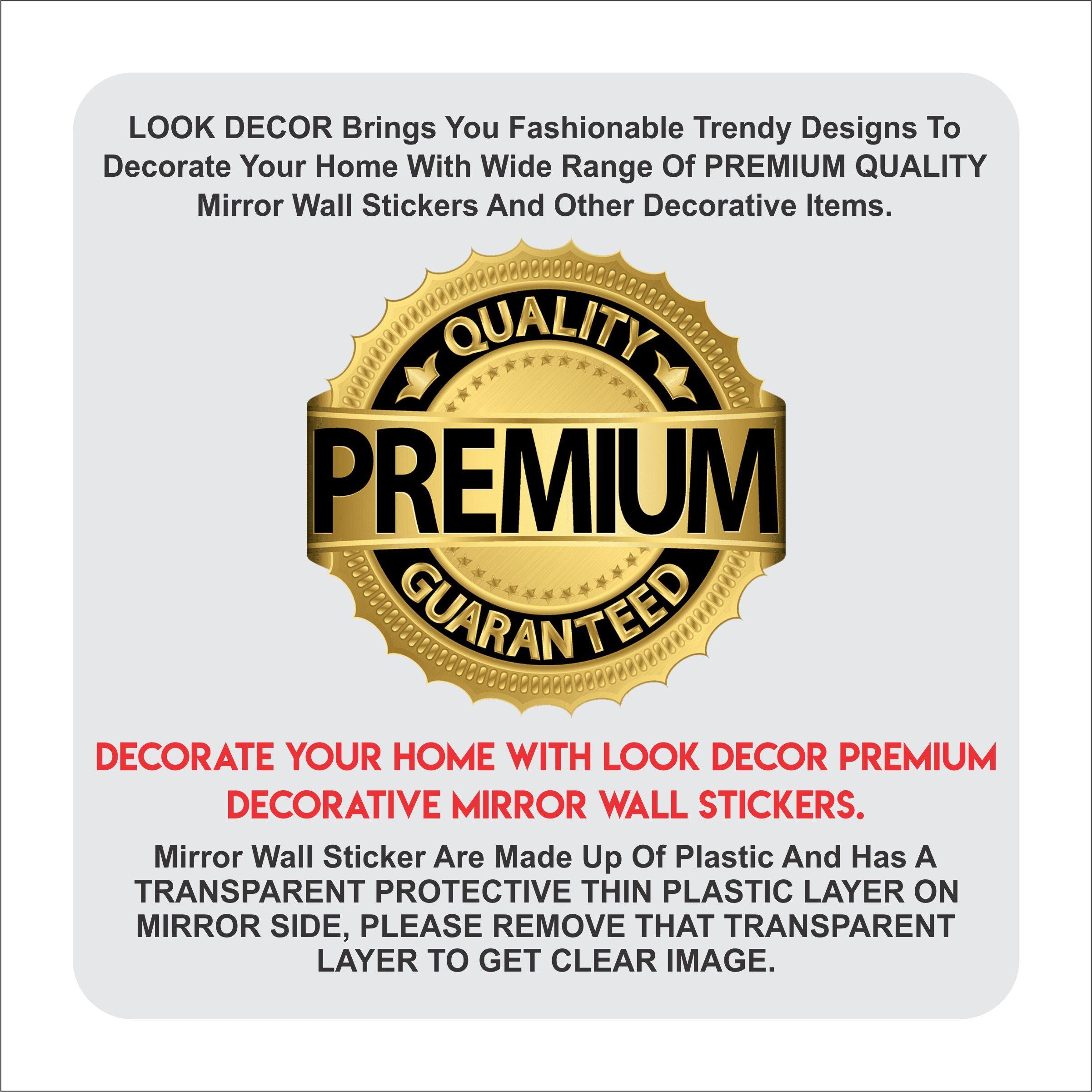 3D Acrylic Mirror Wall Sticker Decoration Red Colour