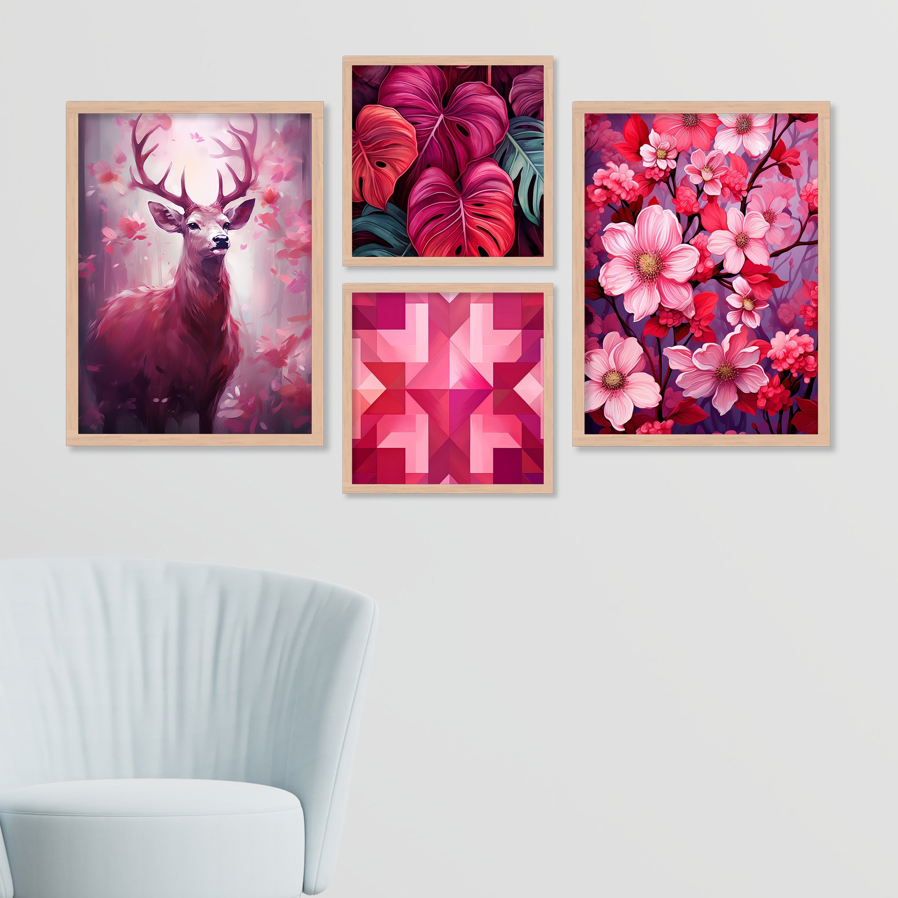 Pink Colour Swamp Deer