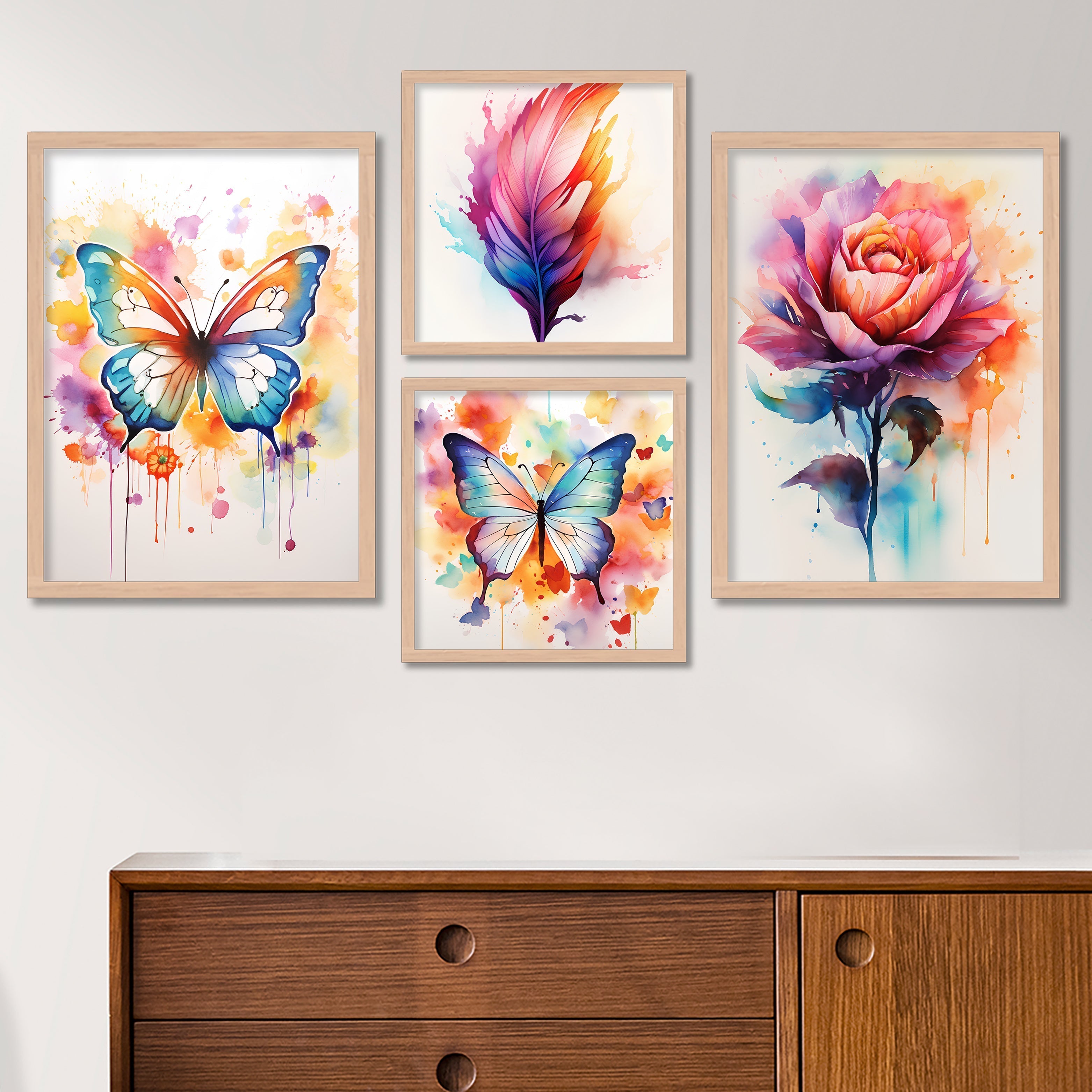 Paintings Set Of - 4 (Brown)