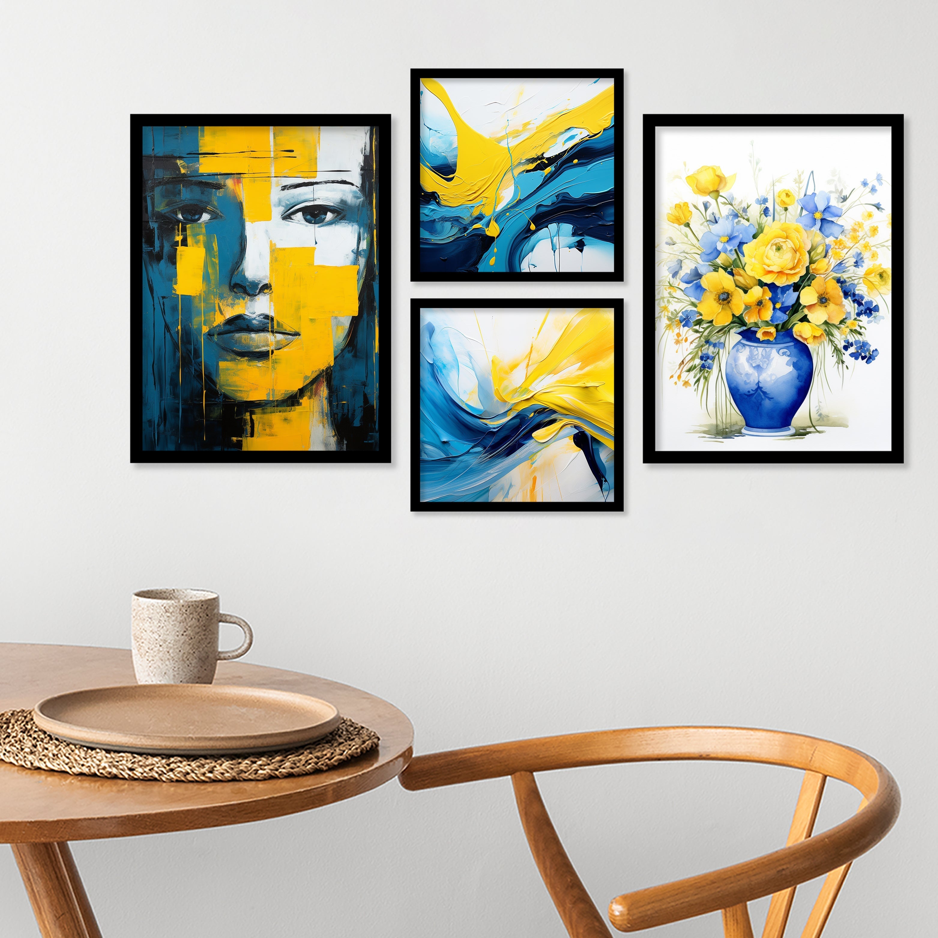 Colouring Face And Flower Pot Art