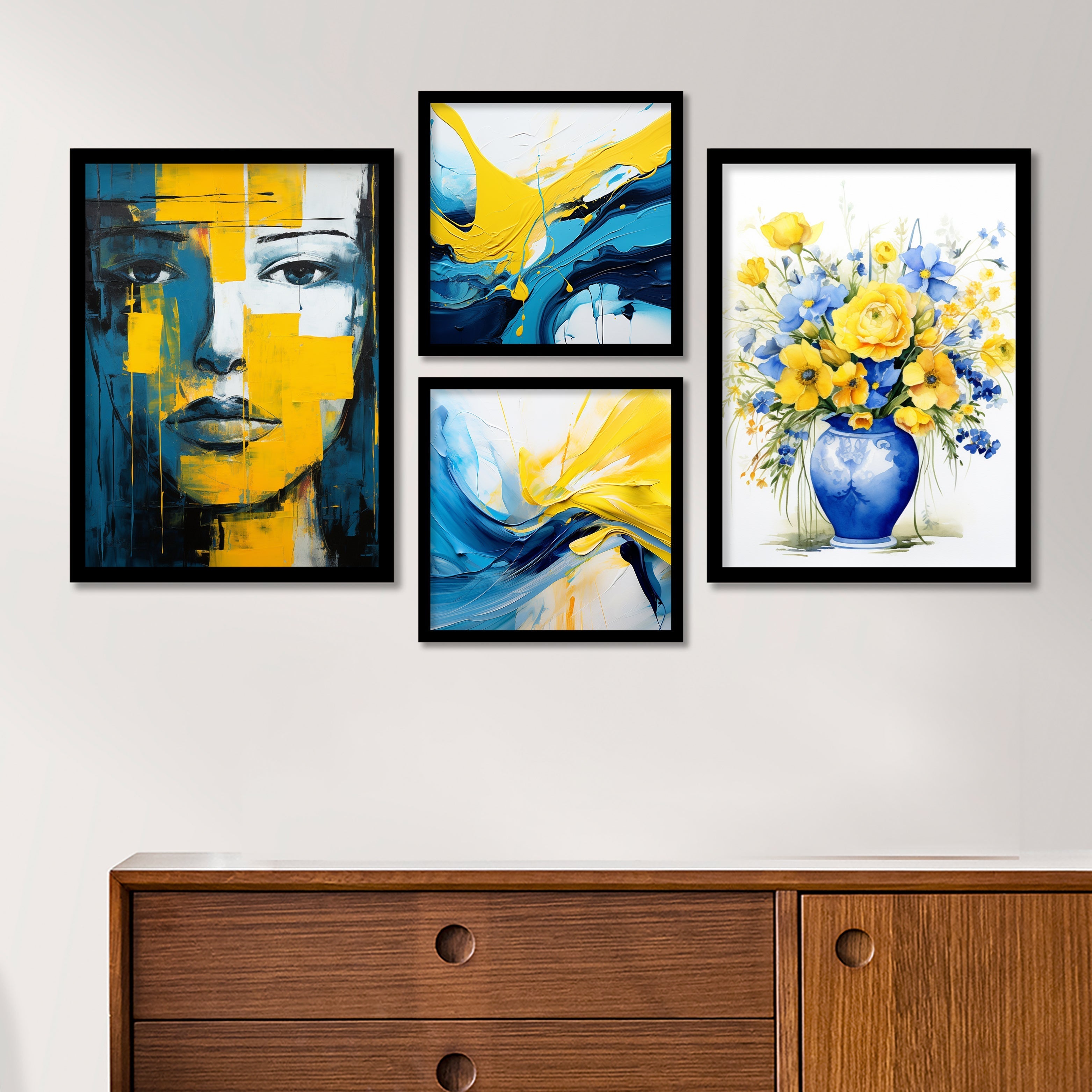 Colouring Face And Flower Pot Art