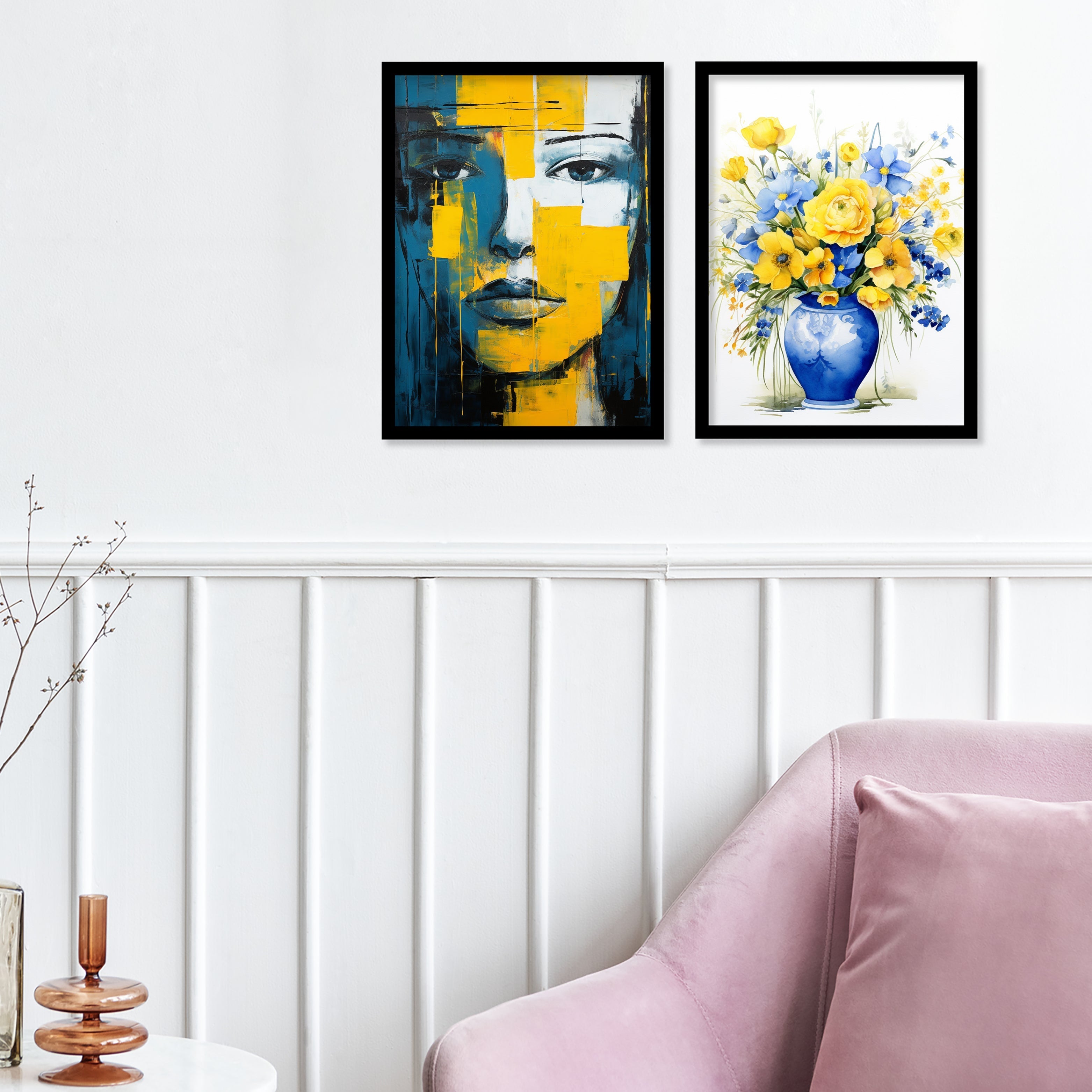 Colouring Face And Flower Pot Art