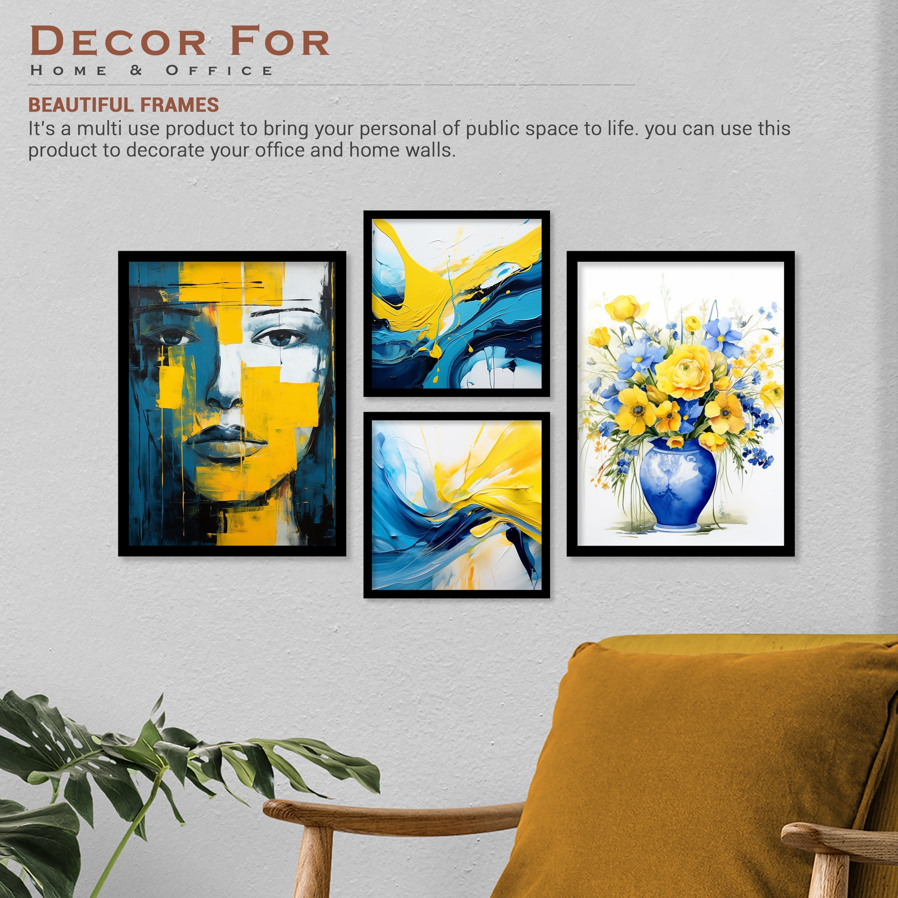 Colouring Face And Flower Pot Art