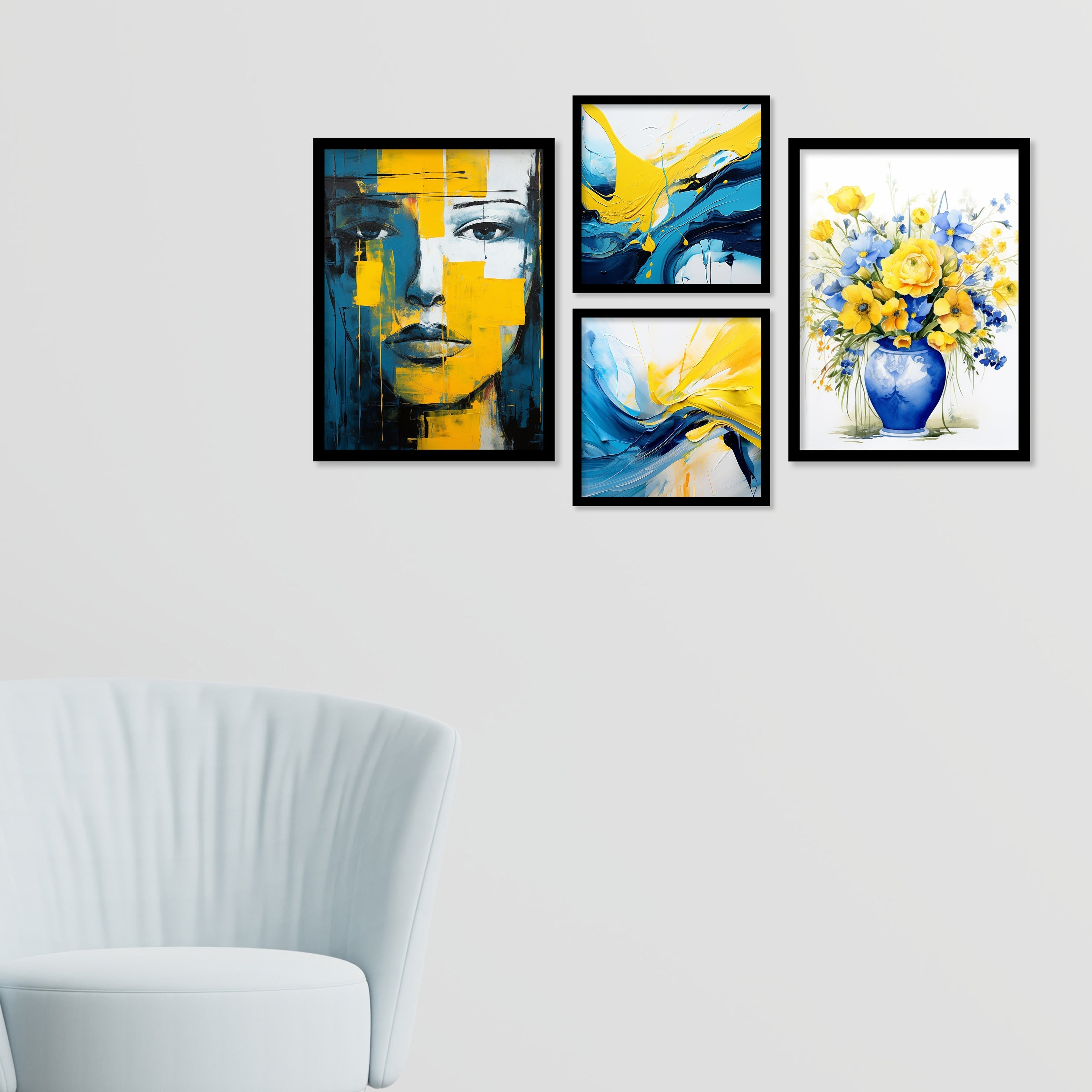 Colouring Face And Flower Pot Art