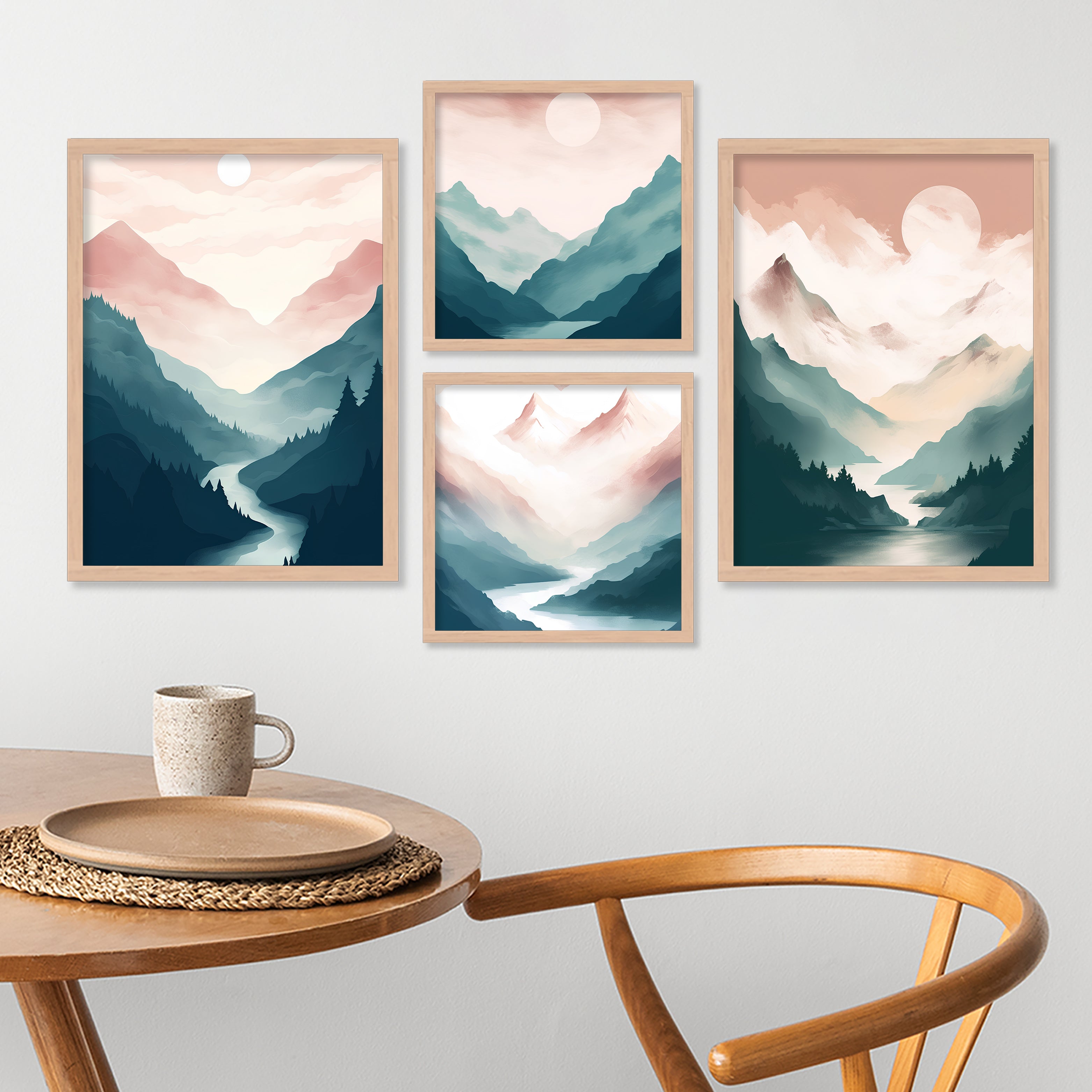 Mountain Vally And Sunset View