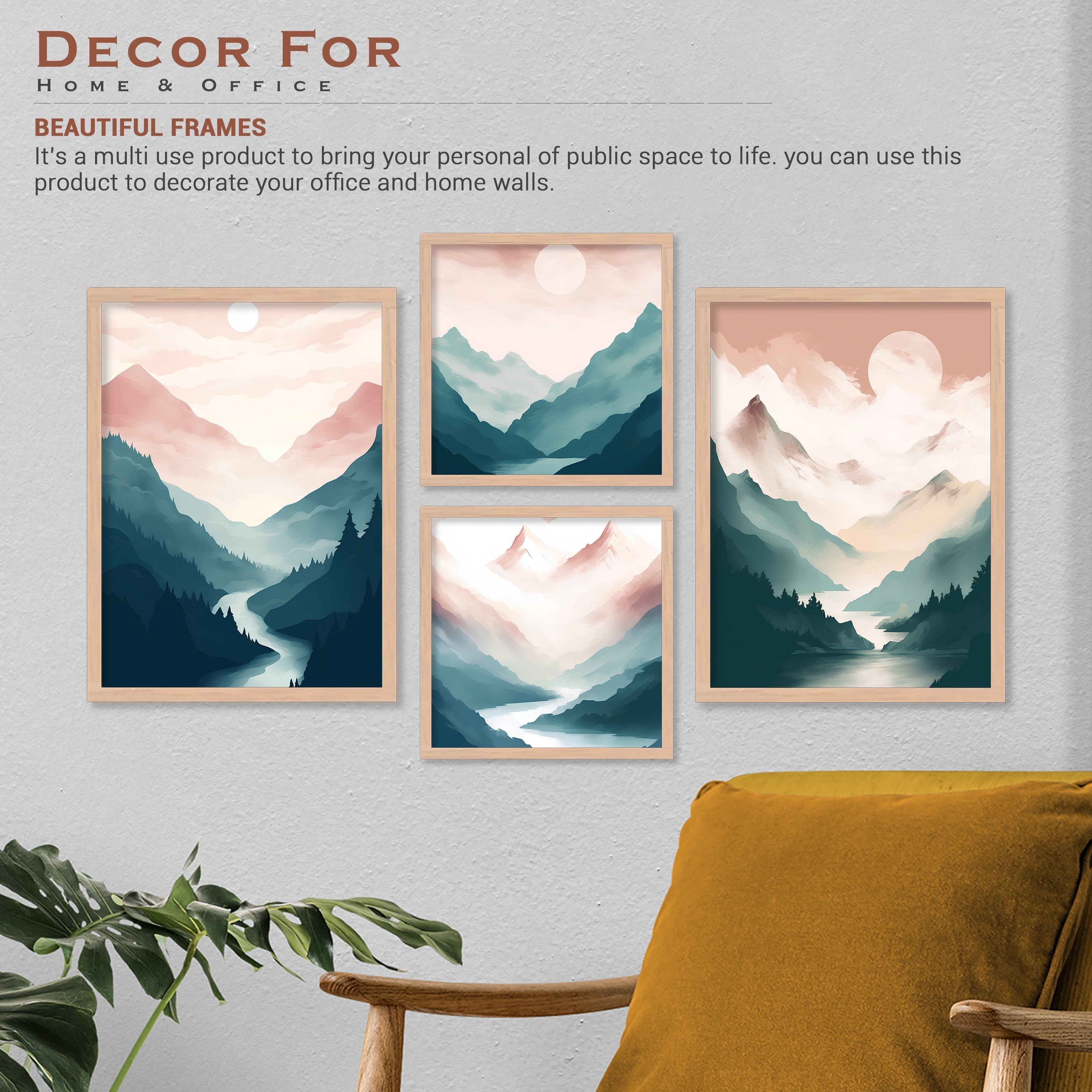 Mountain Vally And Sunset View