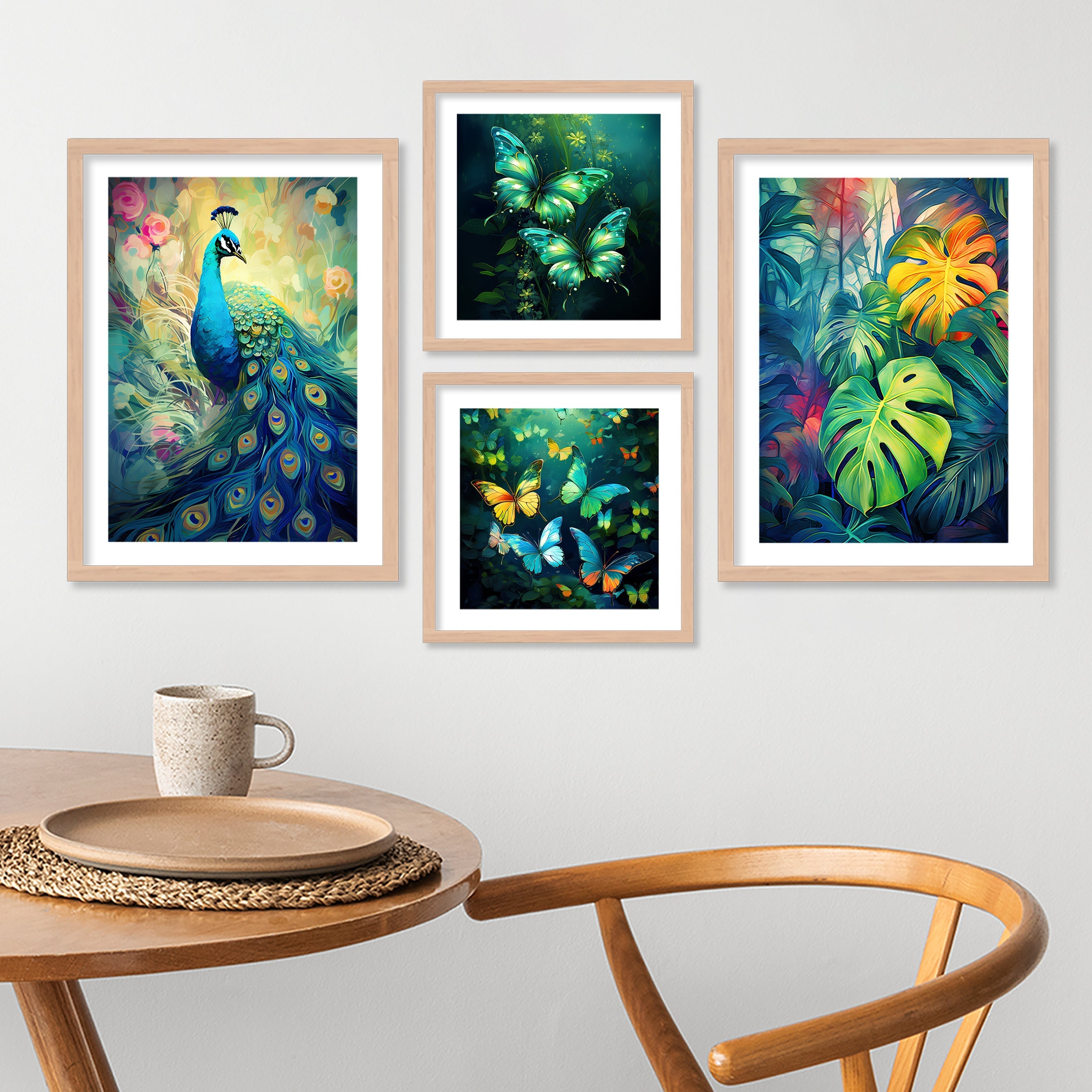 Butterfly And Peacock