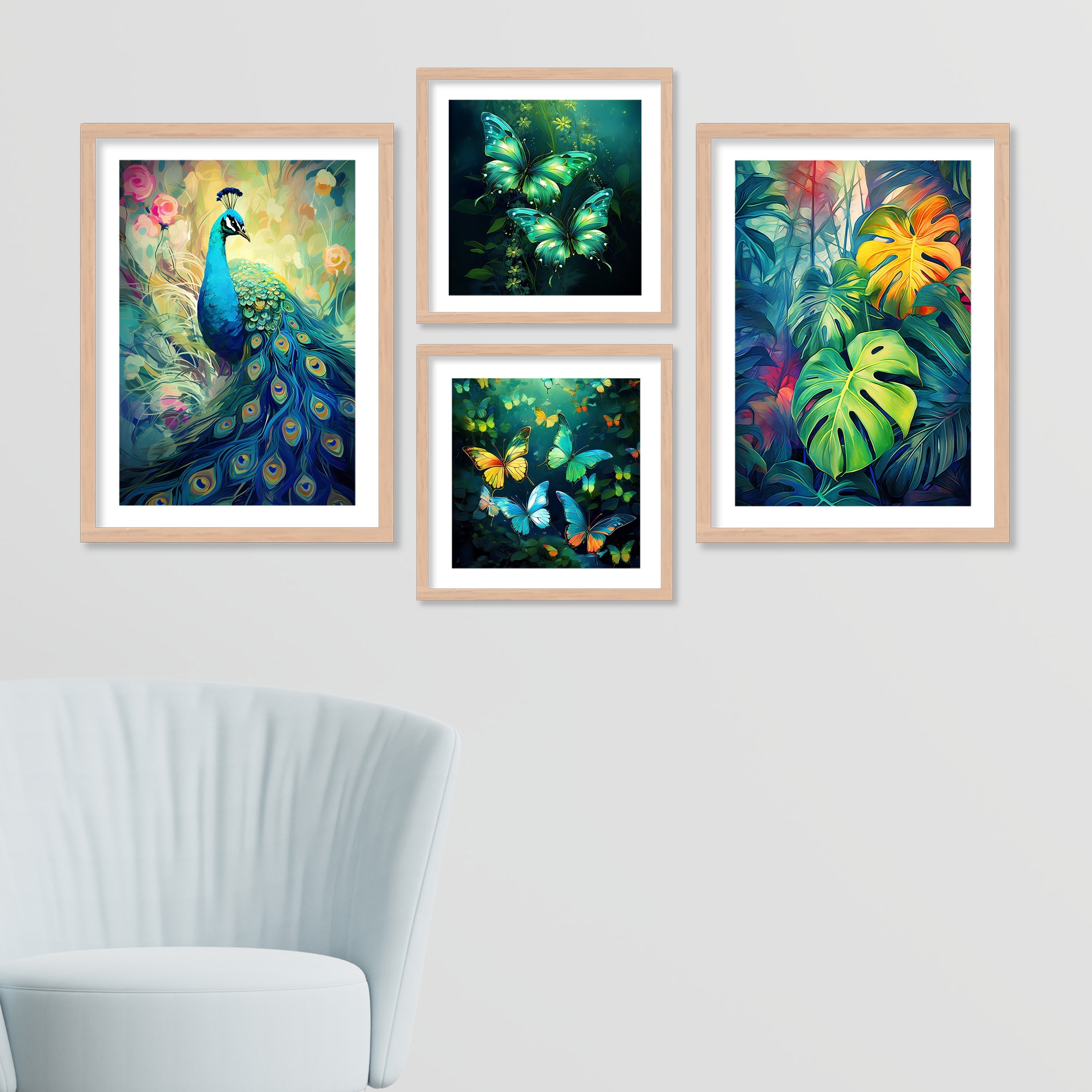 Butterfly And Peacock