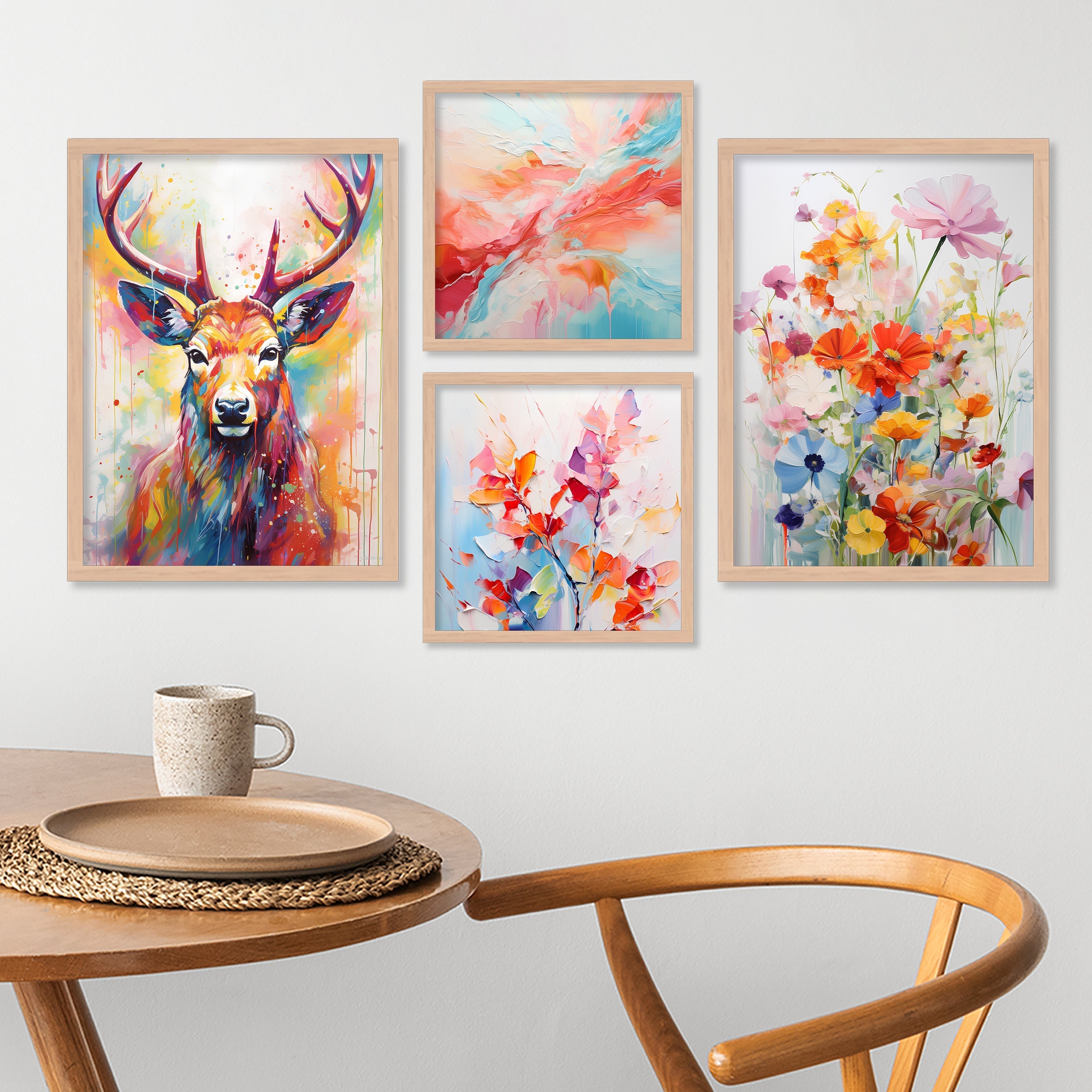 Rainbow Coloured Flower