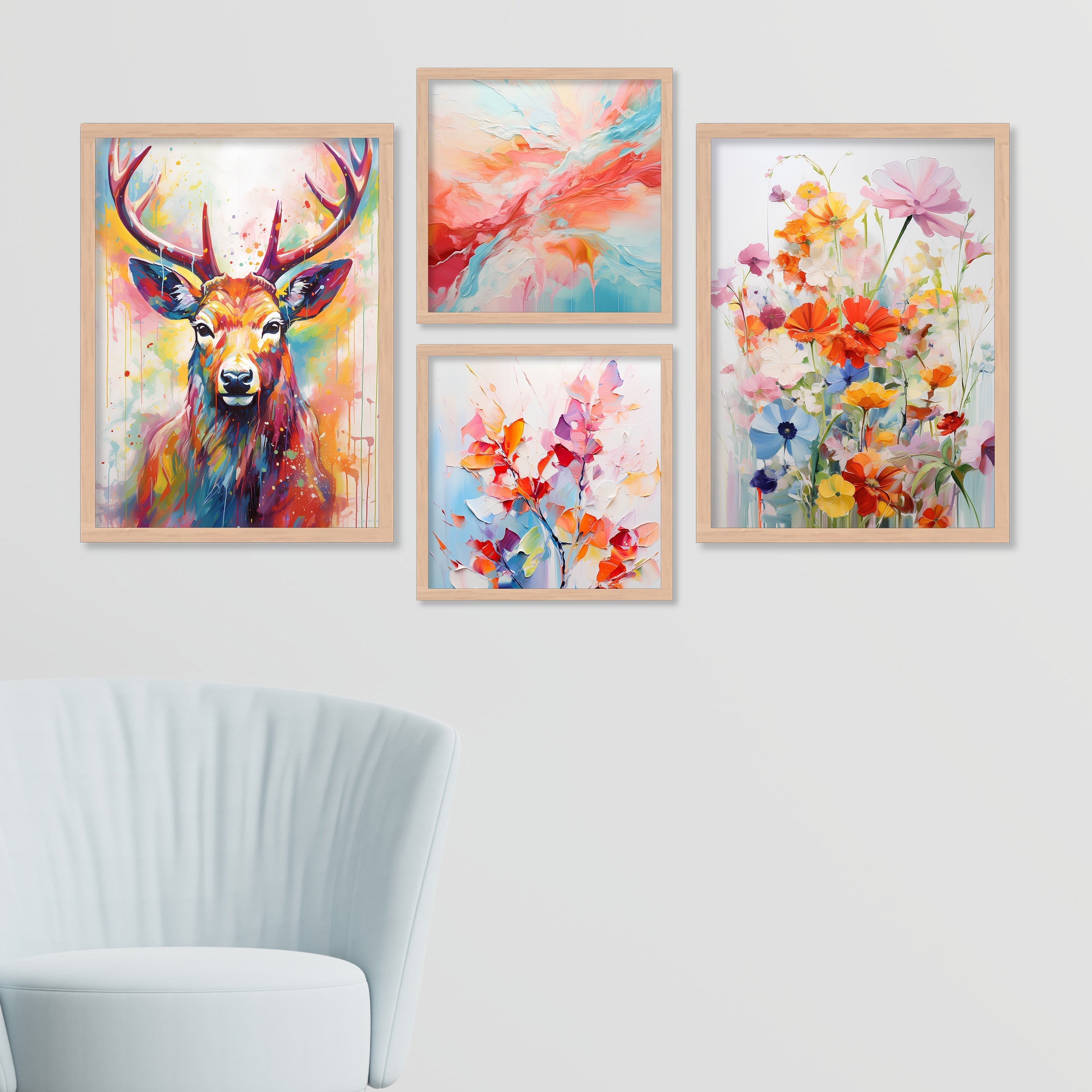 Rainbow Coloured Flower