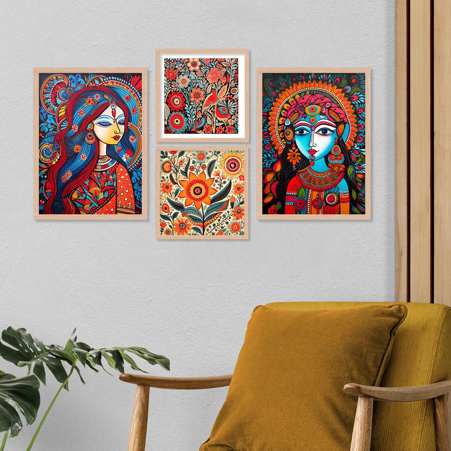 Floral Framed Wall Panting