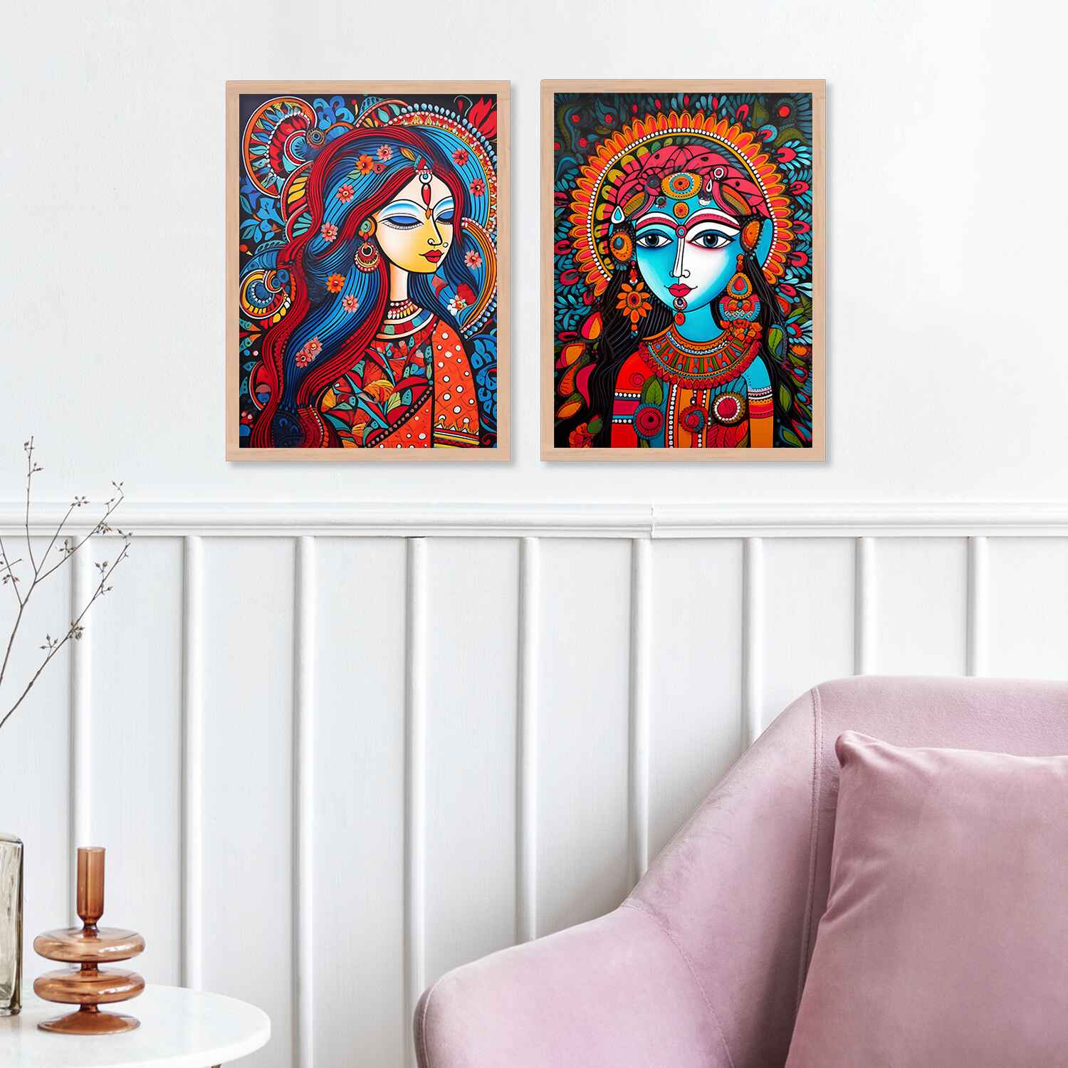 Floral Framed Wall Panting