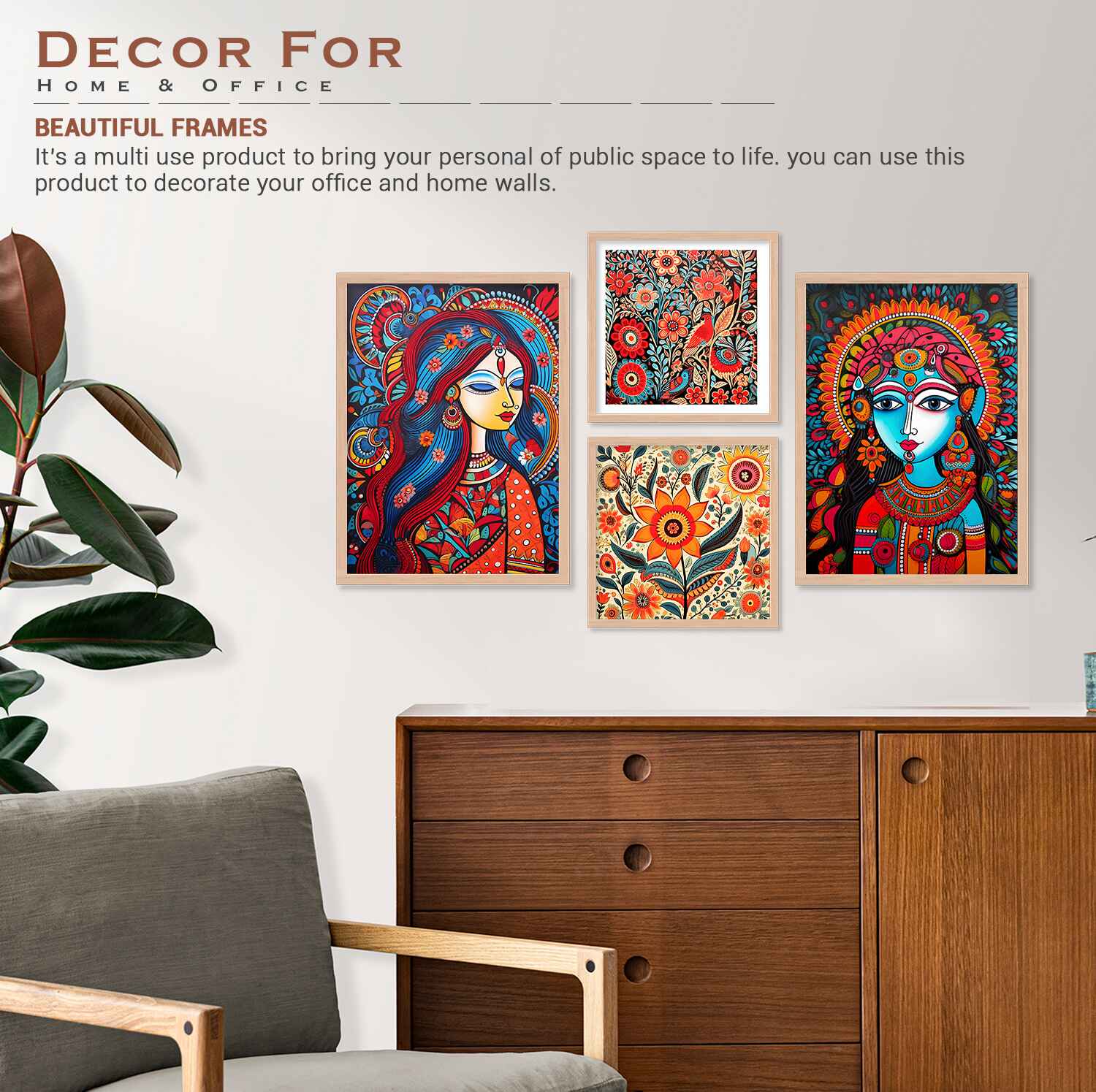 Floral Framed Wall Panting