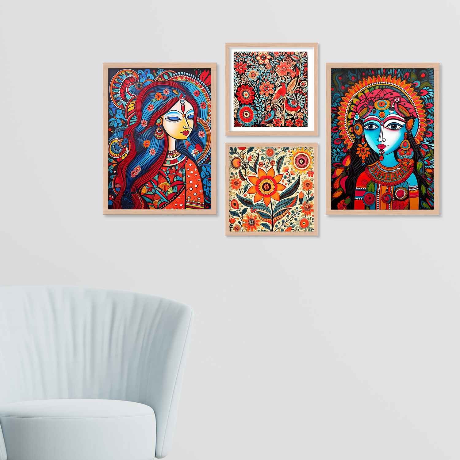 Floral Framed Wall Panting