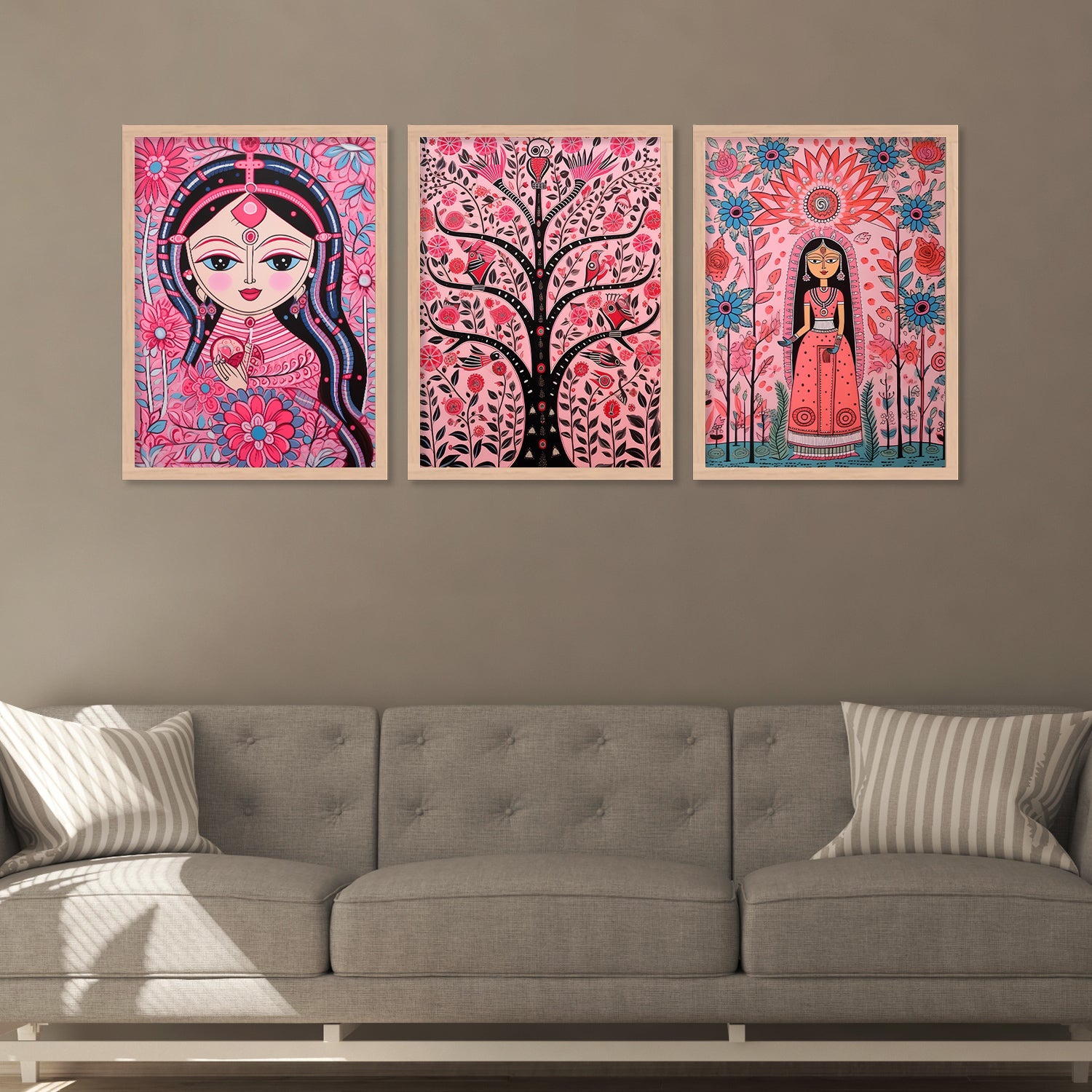 Madhubani Set Of - 3