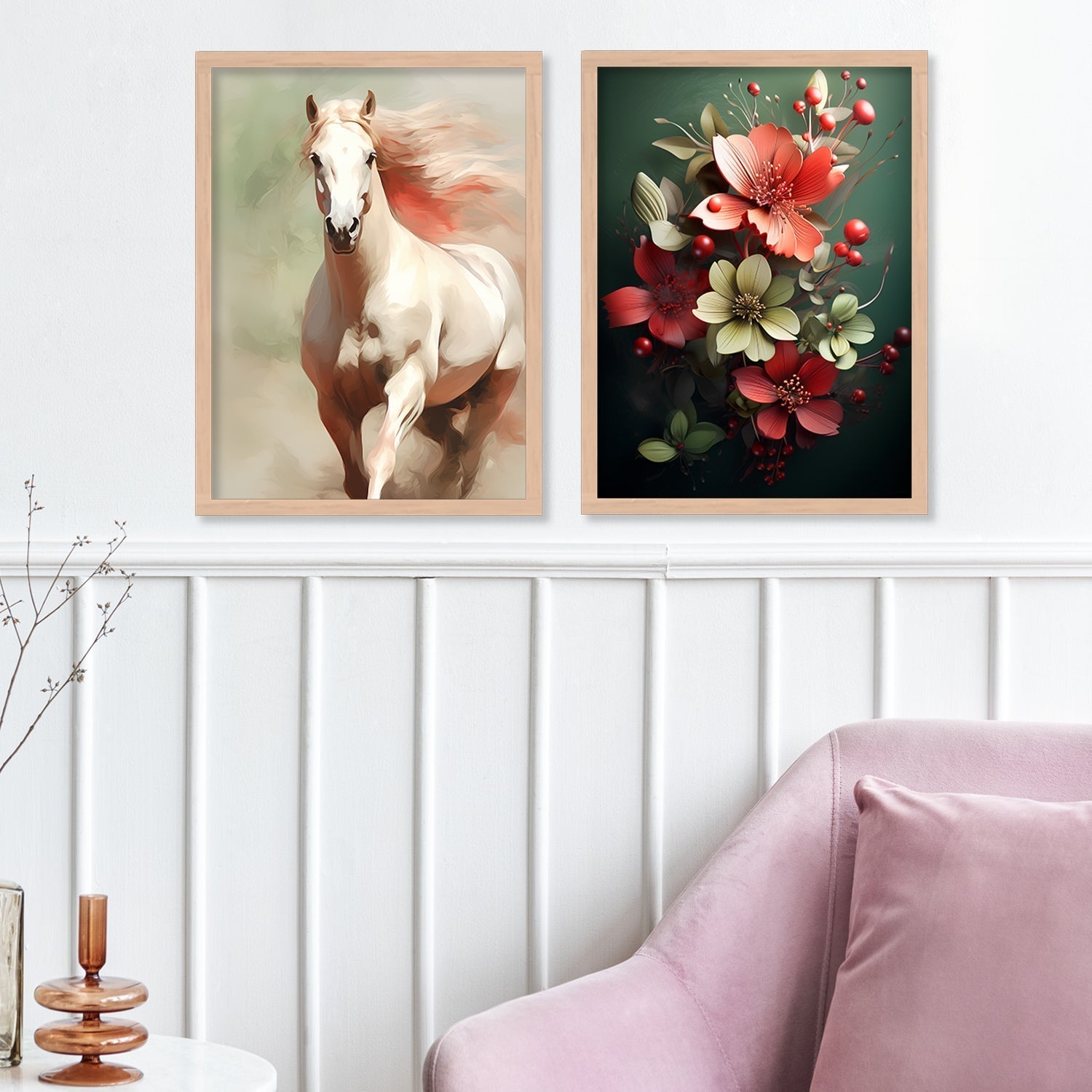 Racing Horse Wall Painting