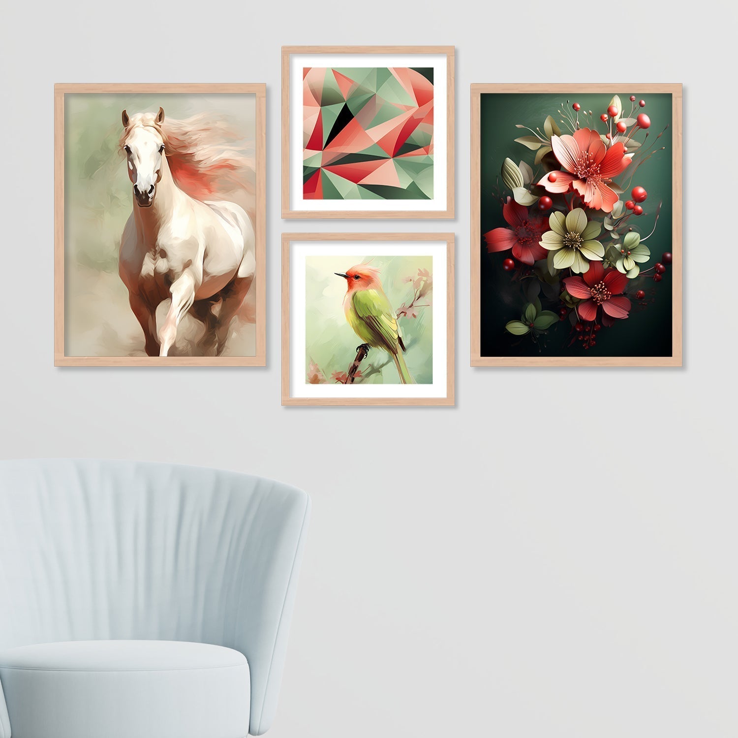 Racing Horse Wall Painting