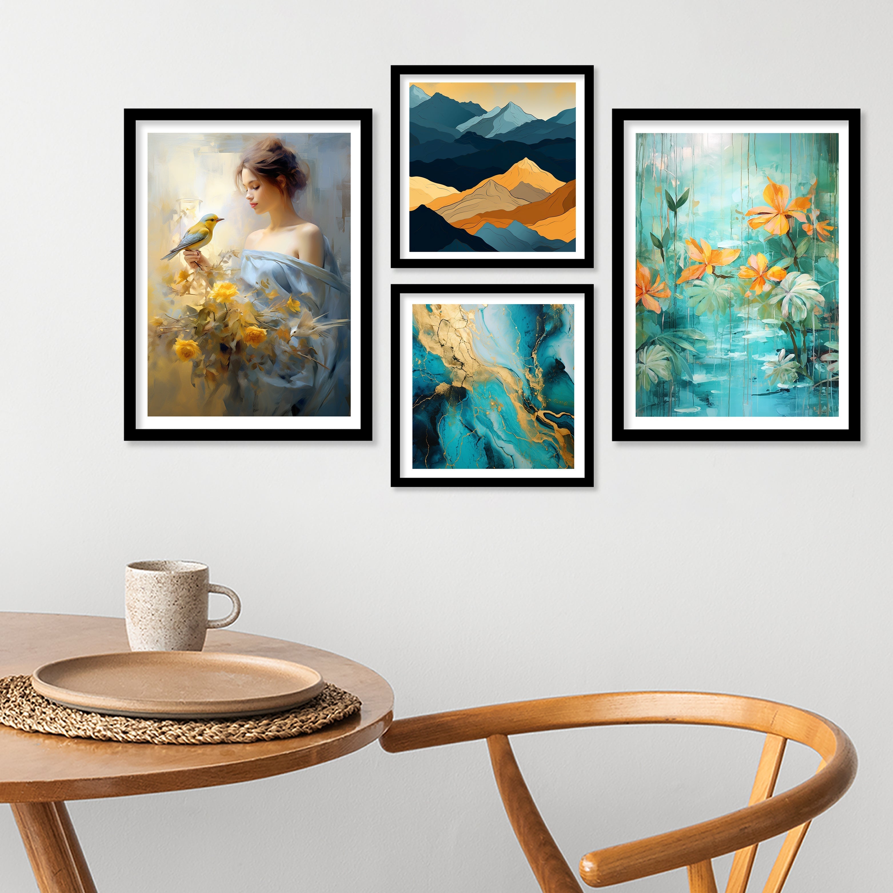 Beautifull Bird With Girl Art