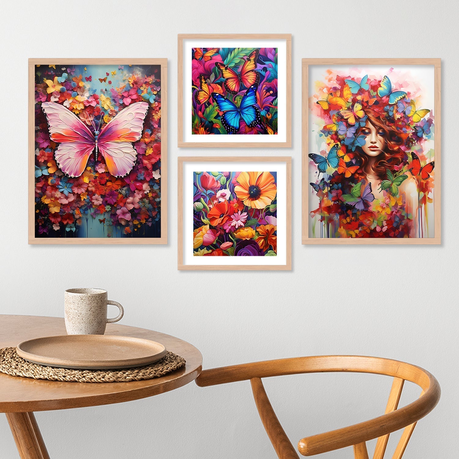 Multicolour Butterfly Art