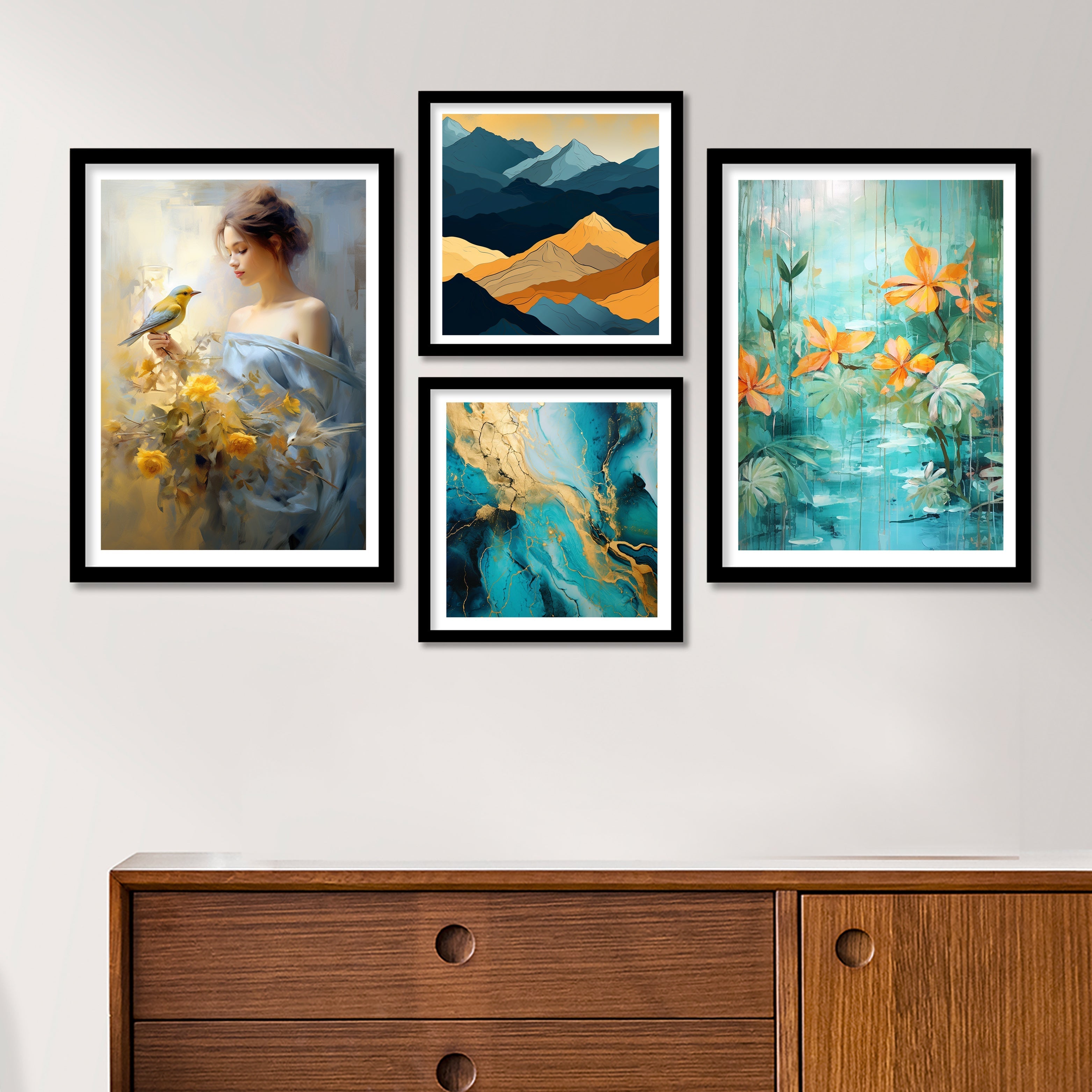 Beautifull Bird With Girl Art