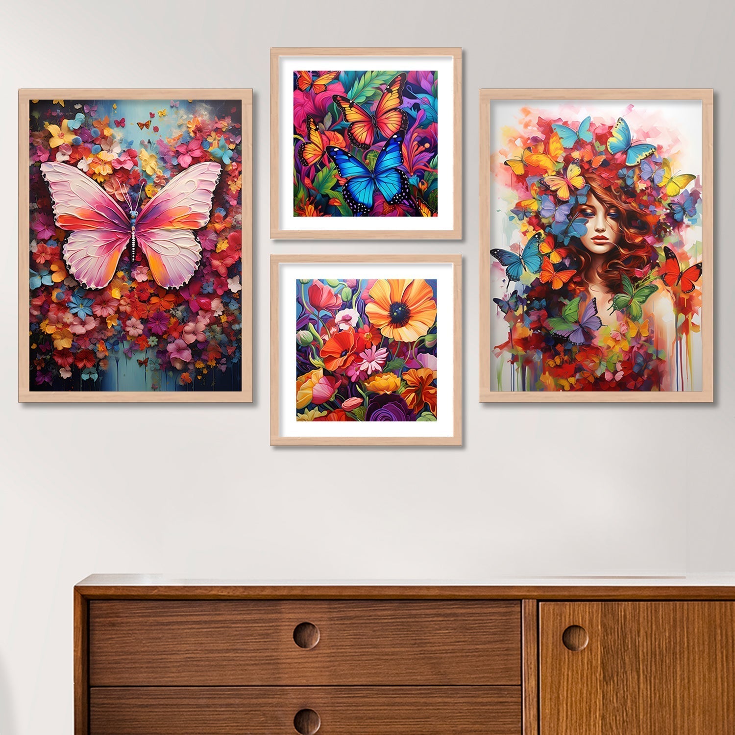 Multicolour Butterfly Art