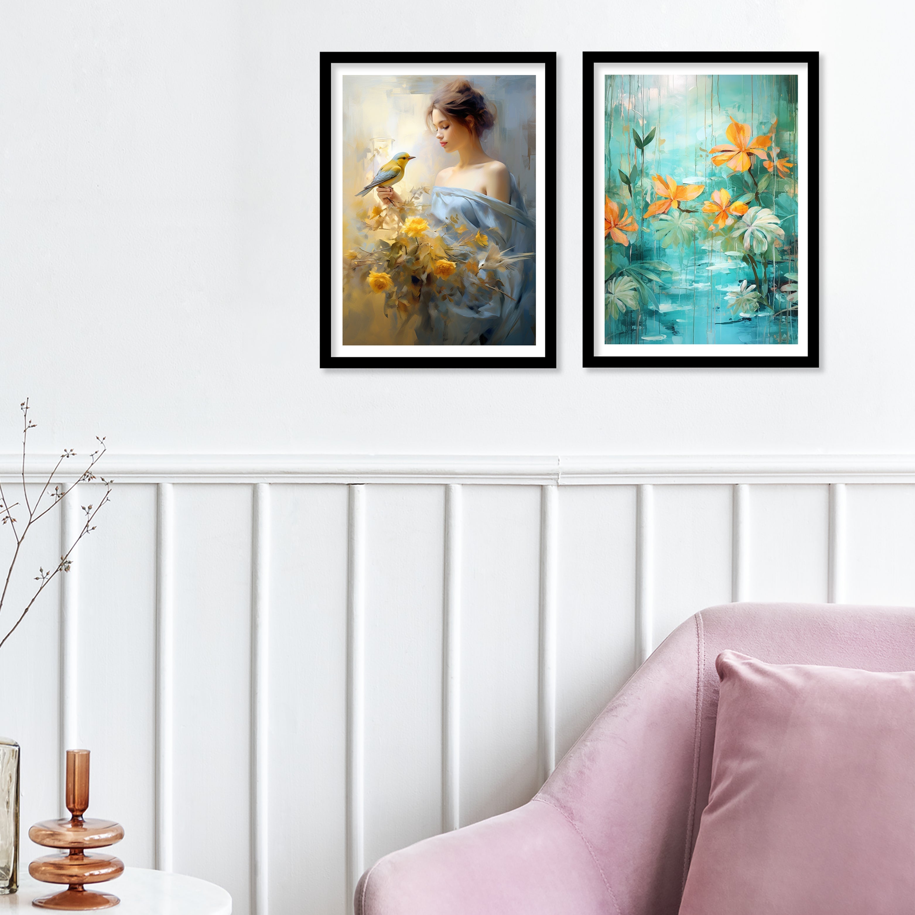 Beautifull Bird With Girl Art