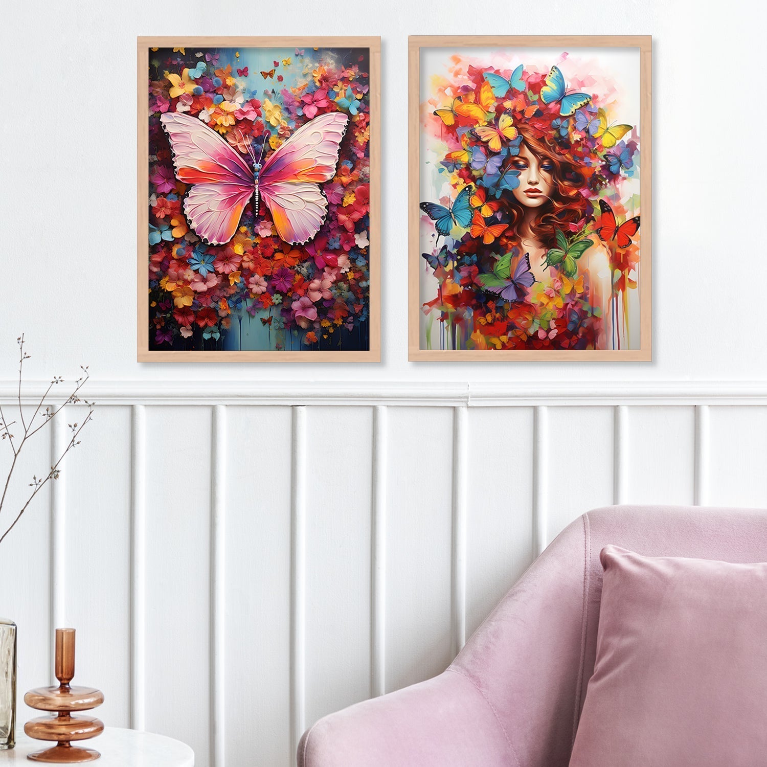 Multicolour Butterfly Art