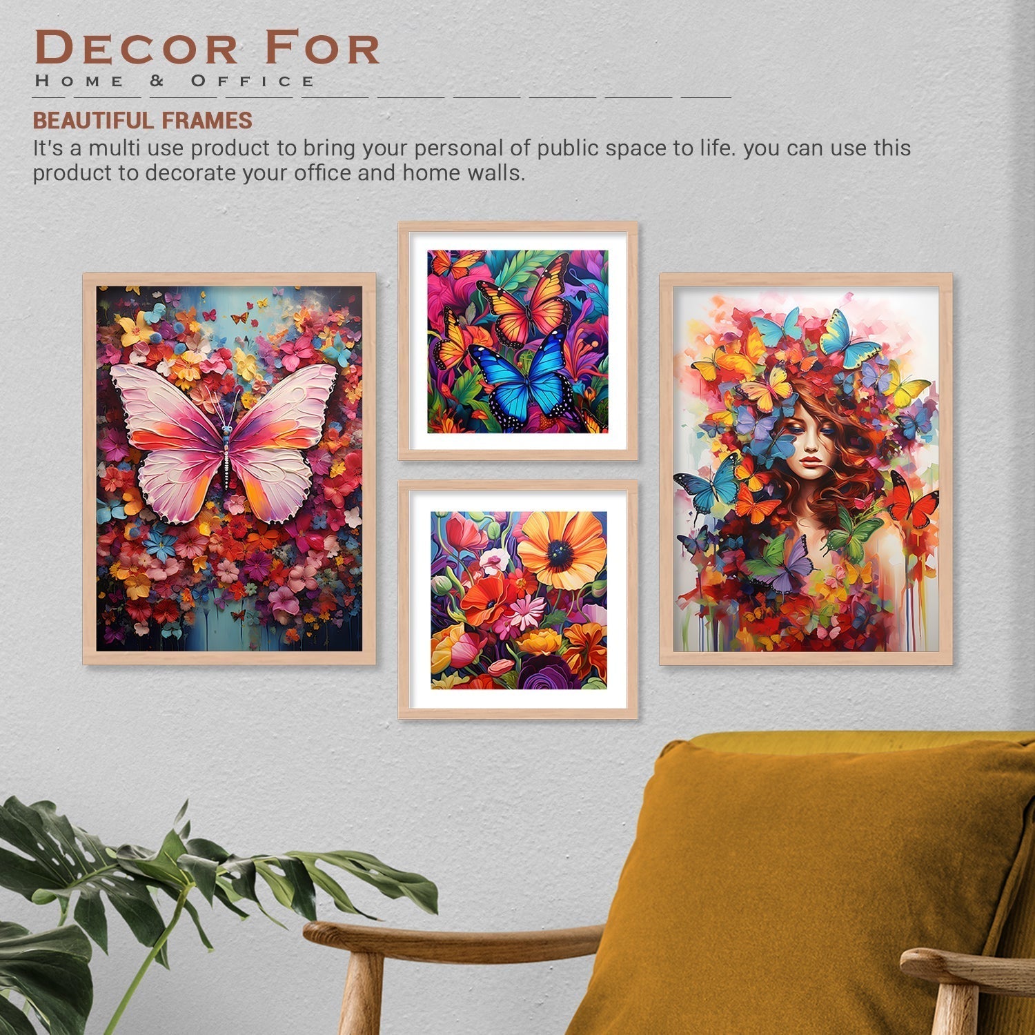 Multicolour Butterfly Art