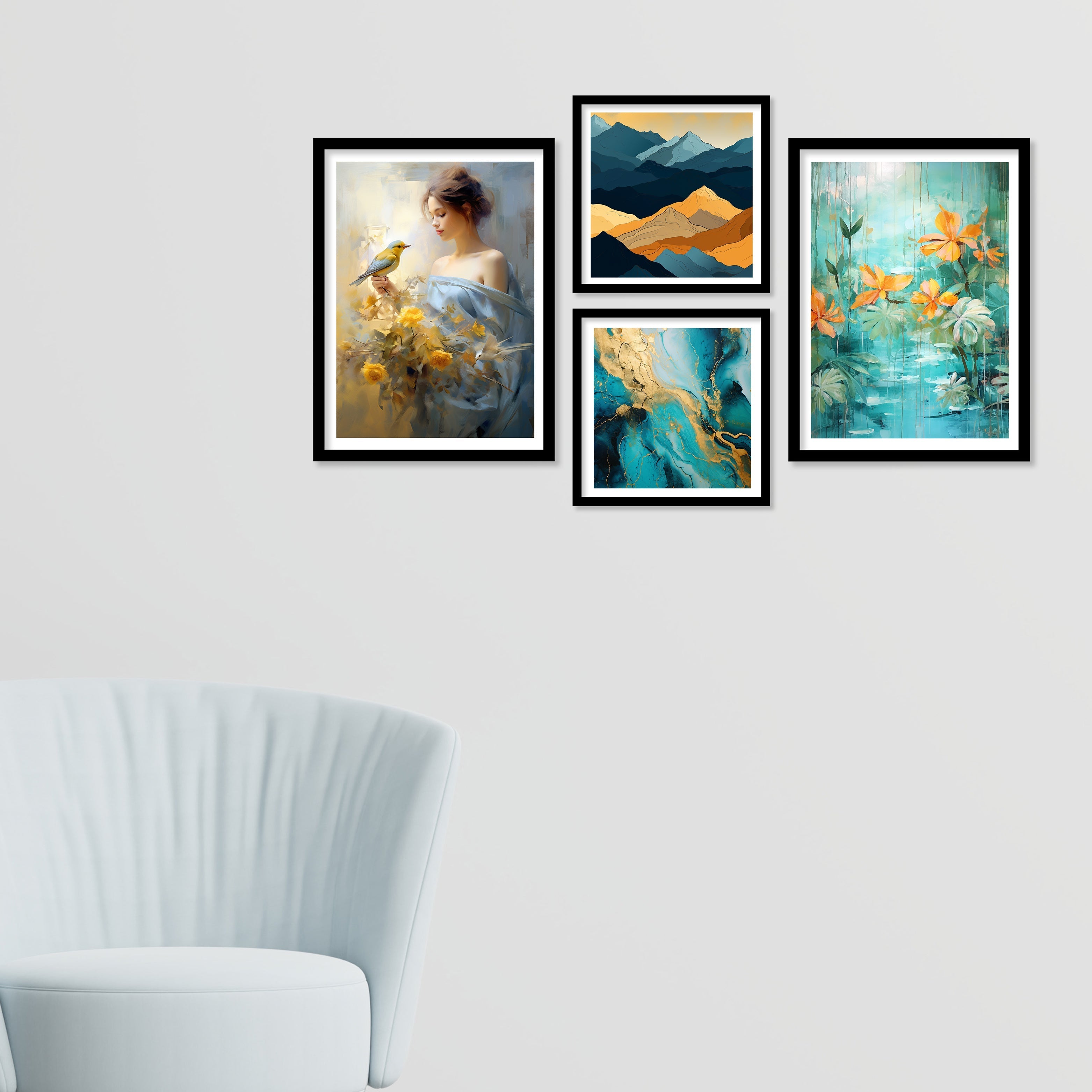 Beautifull Bird With Girl Art