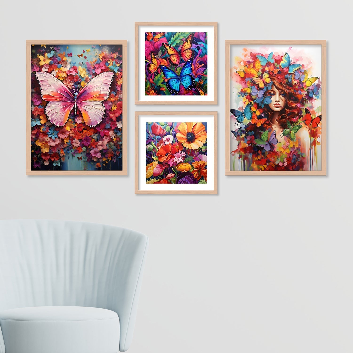 Multicolour Butterfly Art
