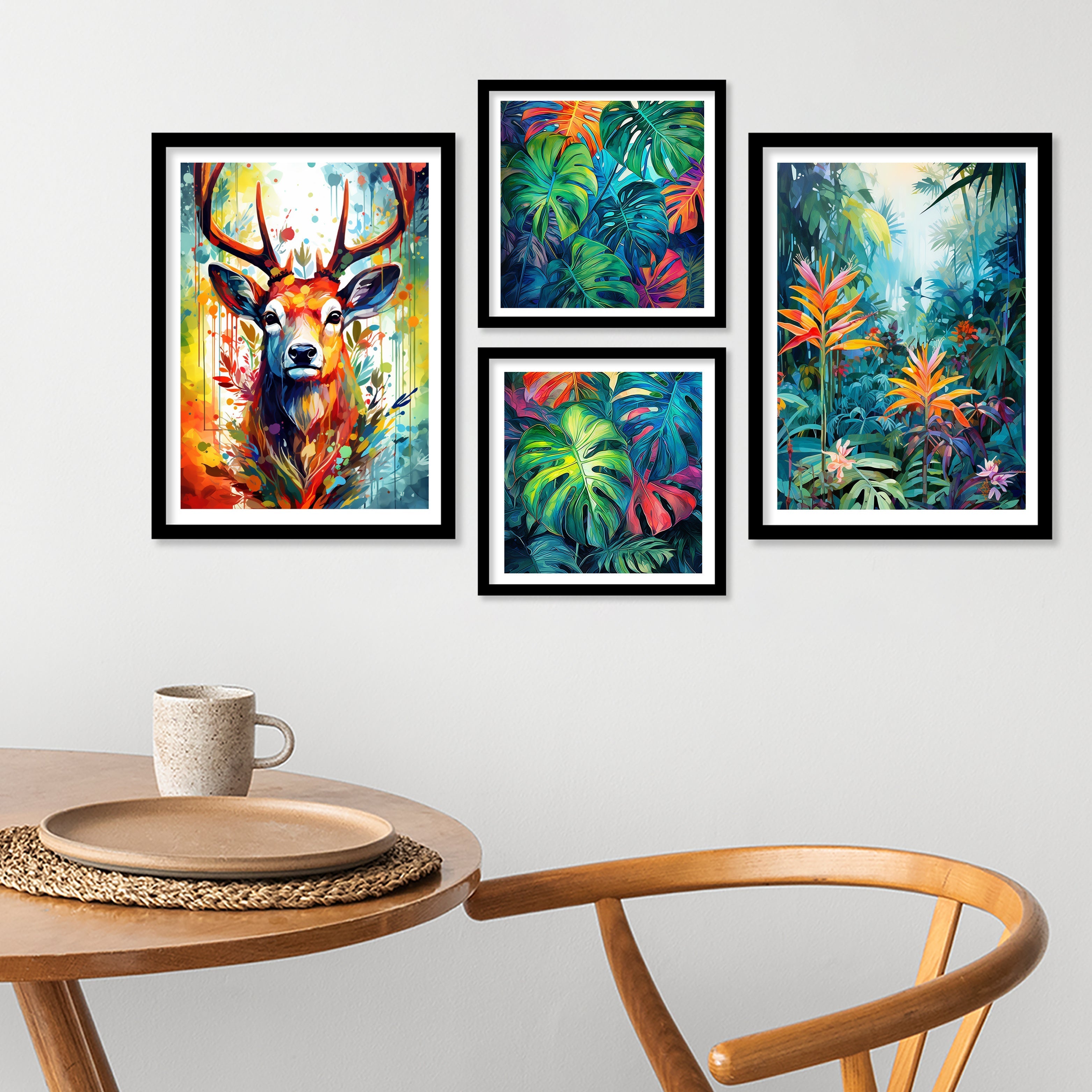 Colourful Leaves And Swamp Deer Art