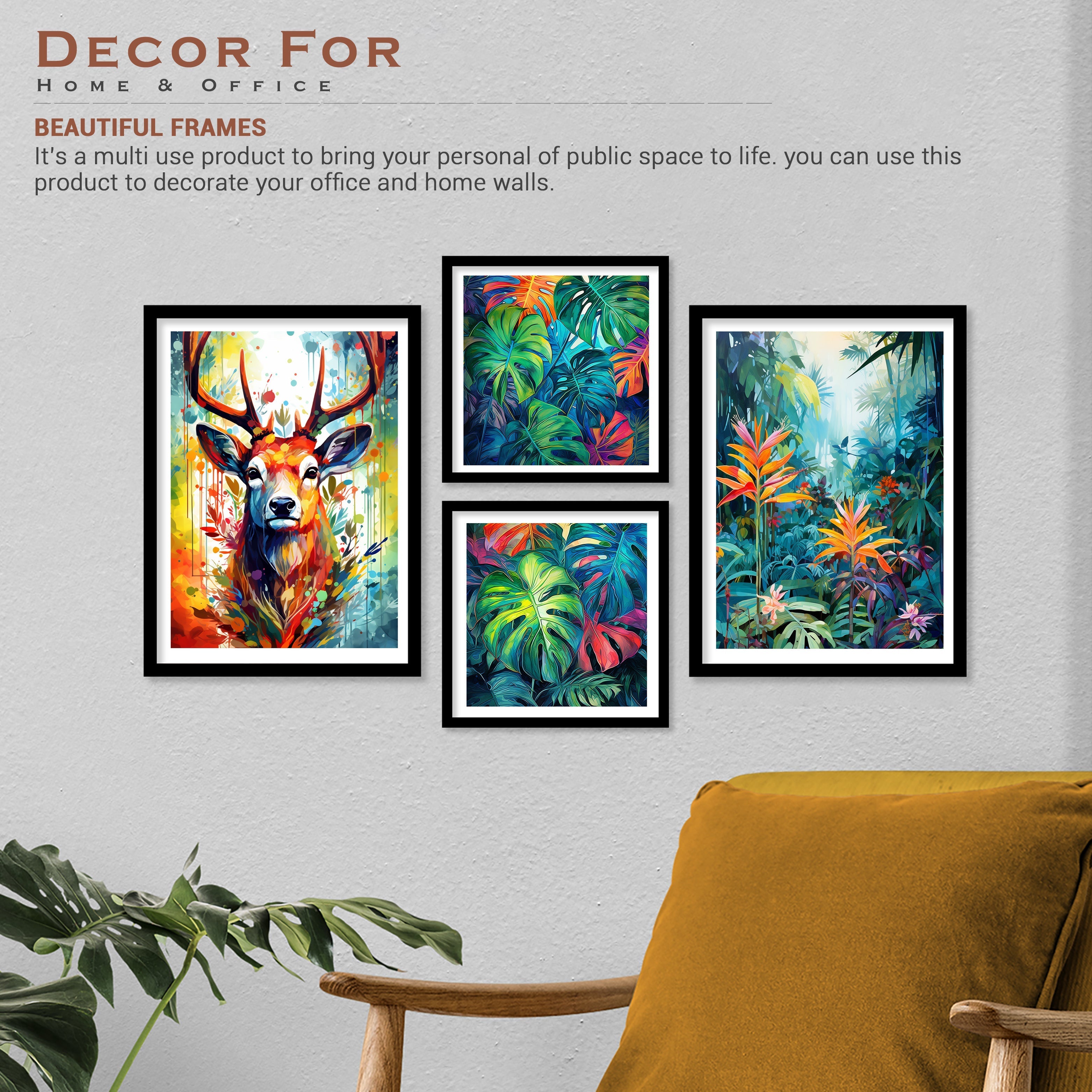Colourful Leaves And Swamp Deer Art
