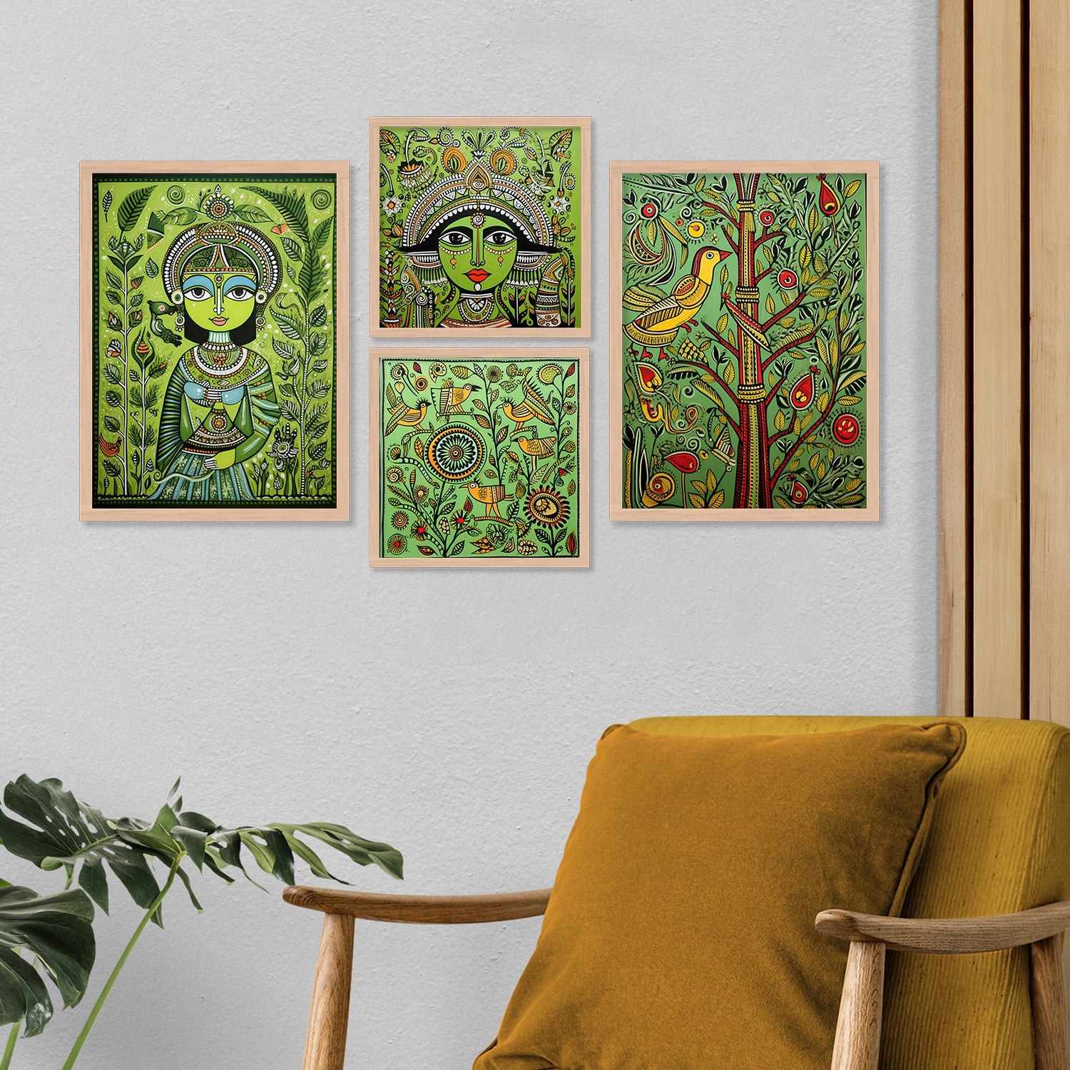 Coloured Face wall Painting