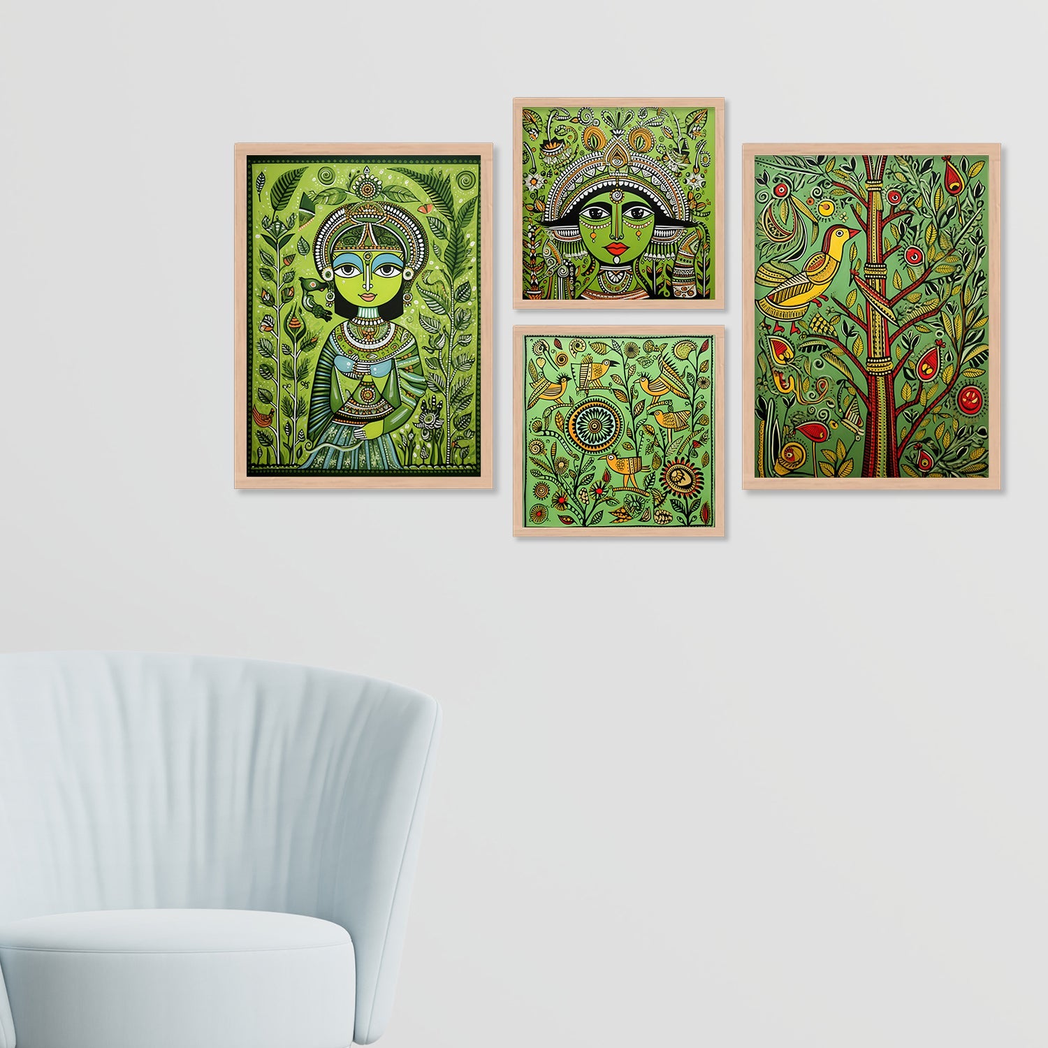 Coloured Face wall Painting