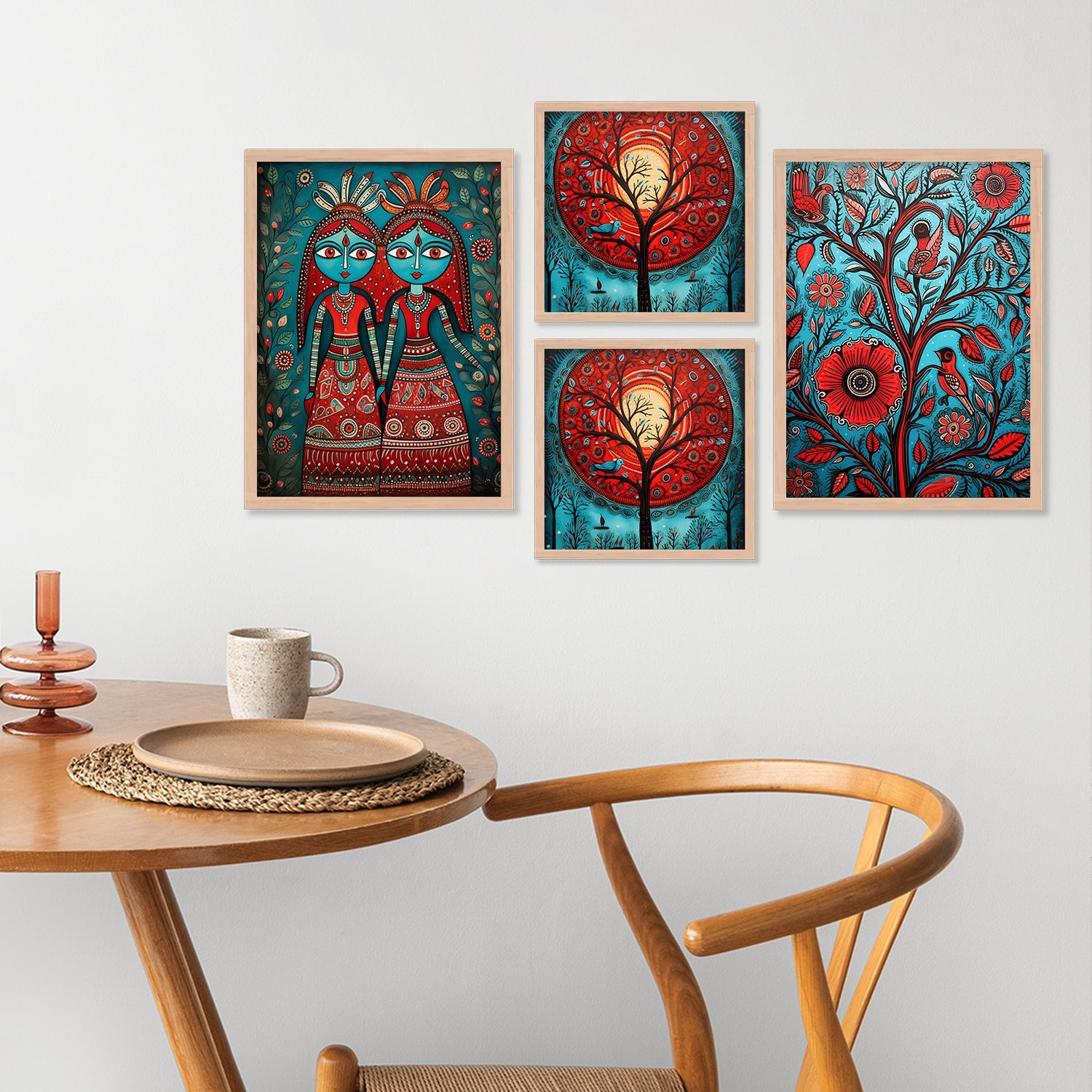 Sunset Flower Wall Painting