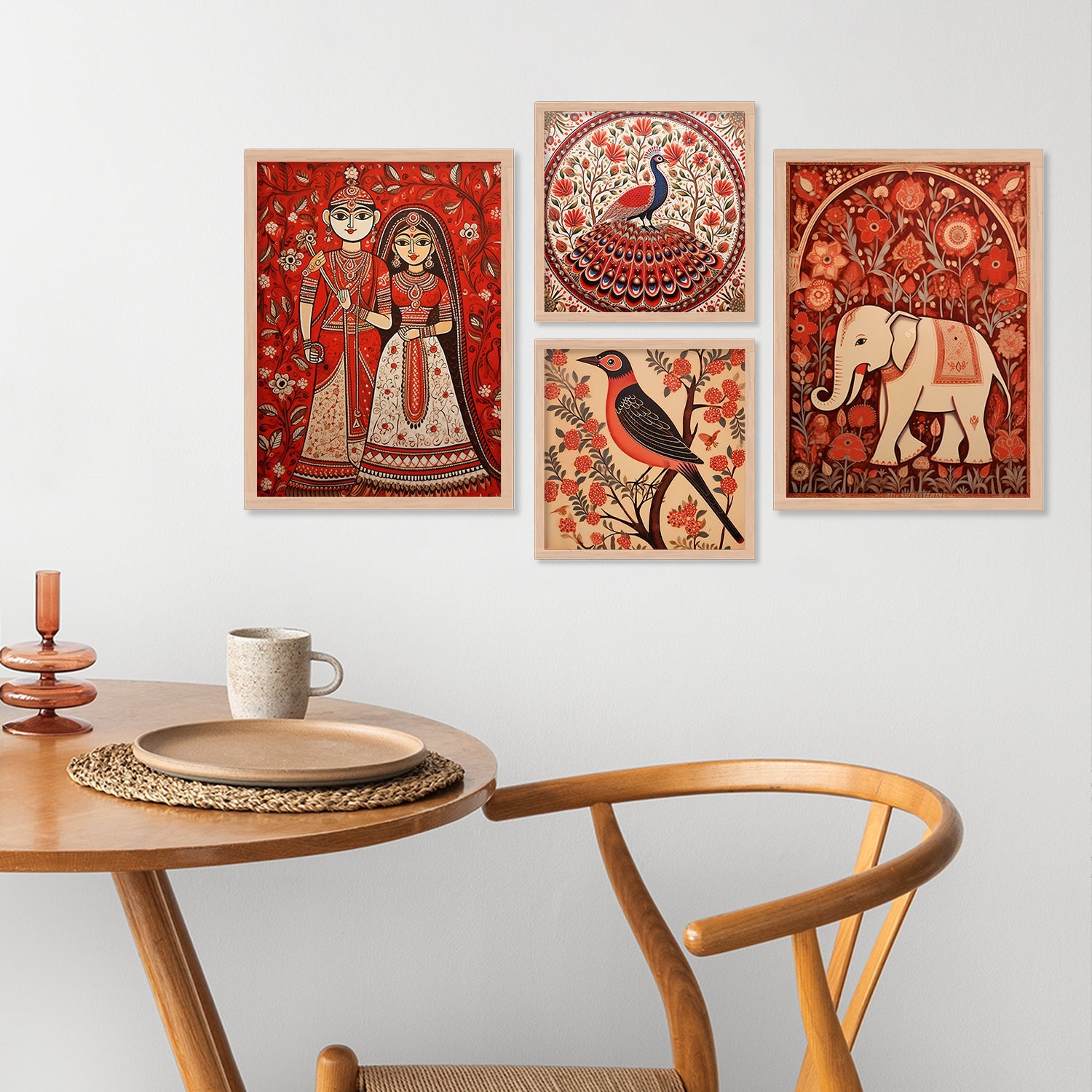 Peacock And Elephant