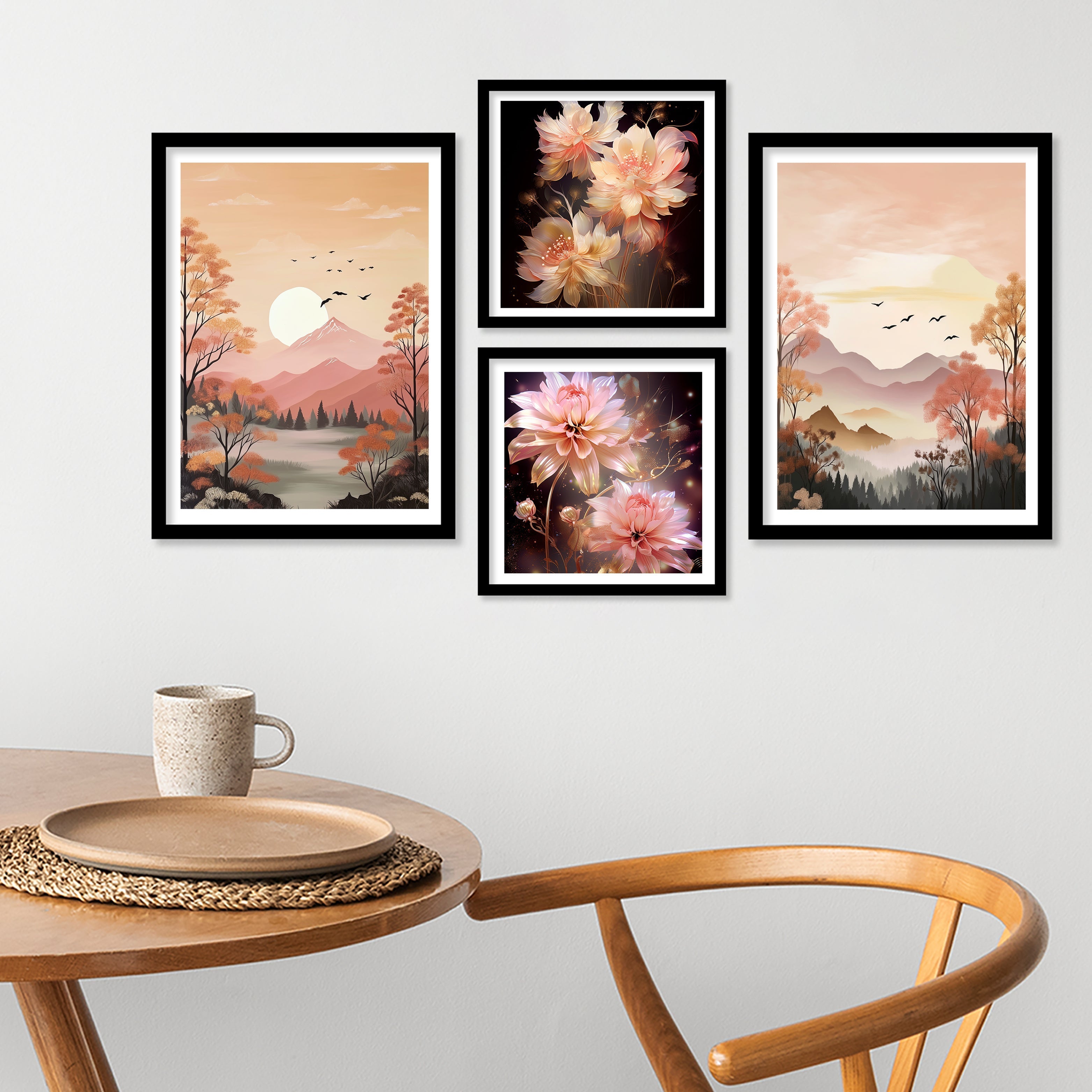 Sunset View In Jungle Wall Art