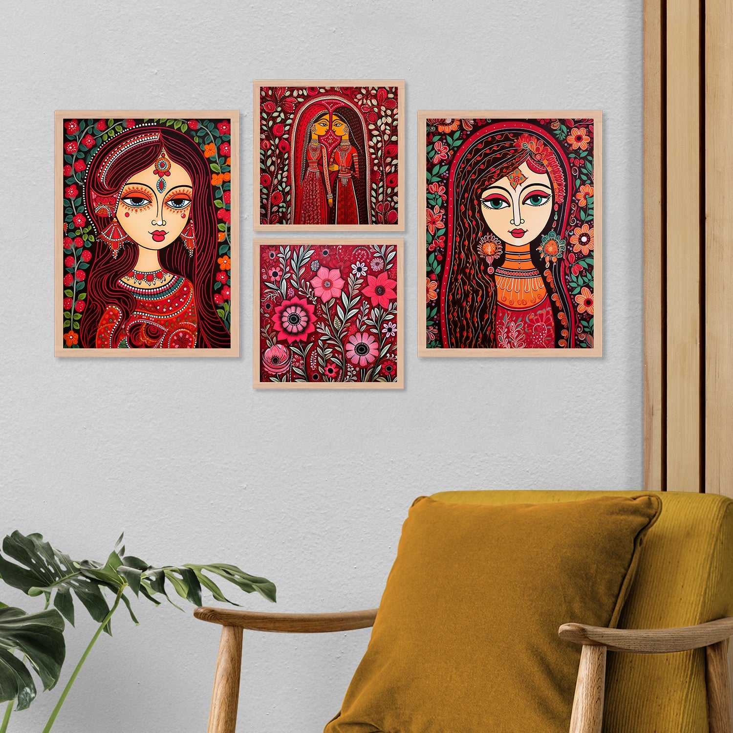 Sisters Love Wall Painting