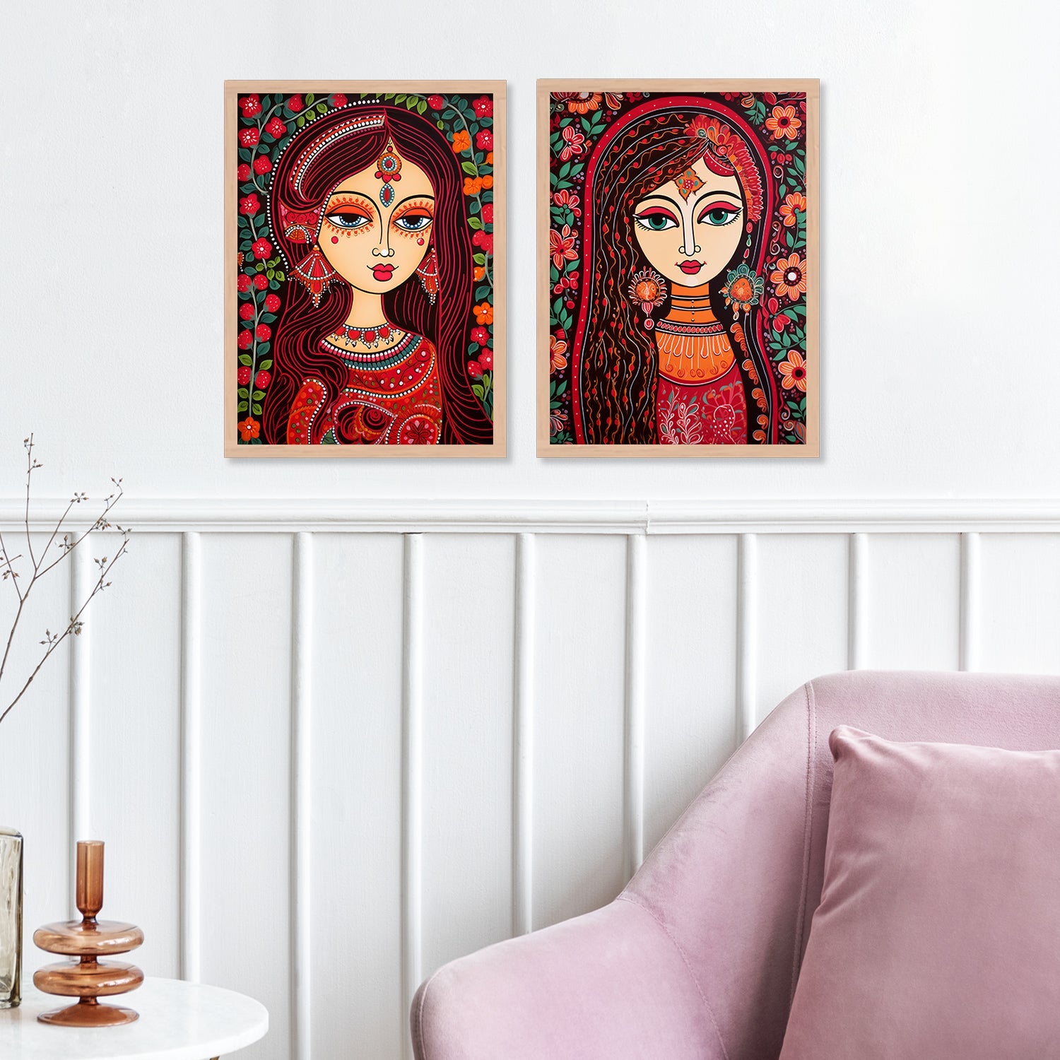 Sisters Love Wall Painting