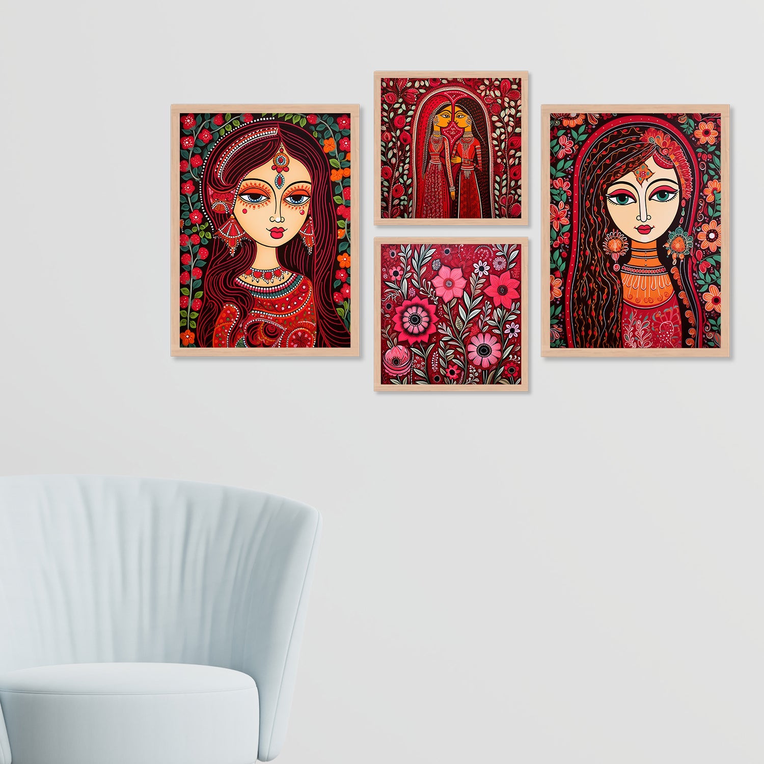 Sisters Love Wall Painting