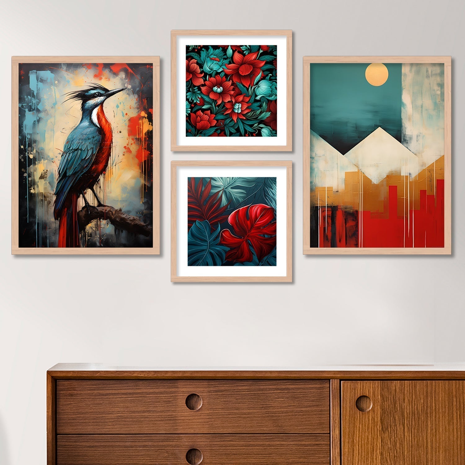 Bird With Flower Painting