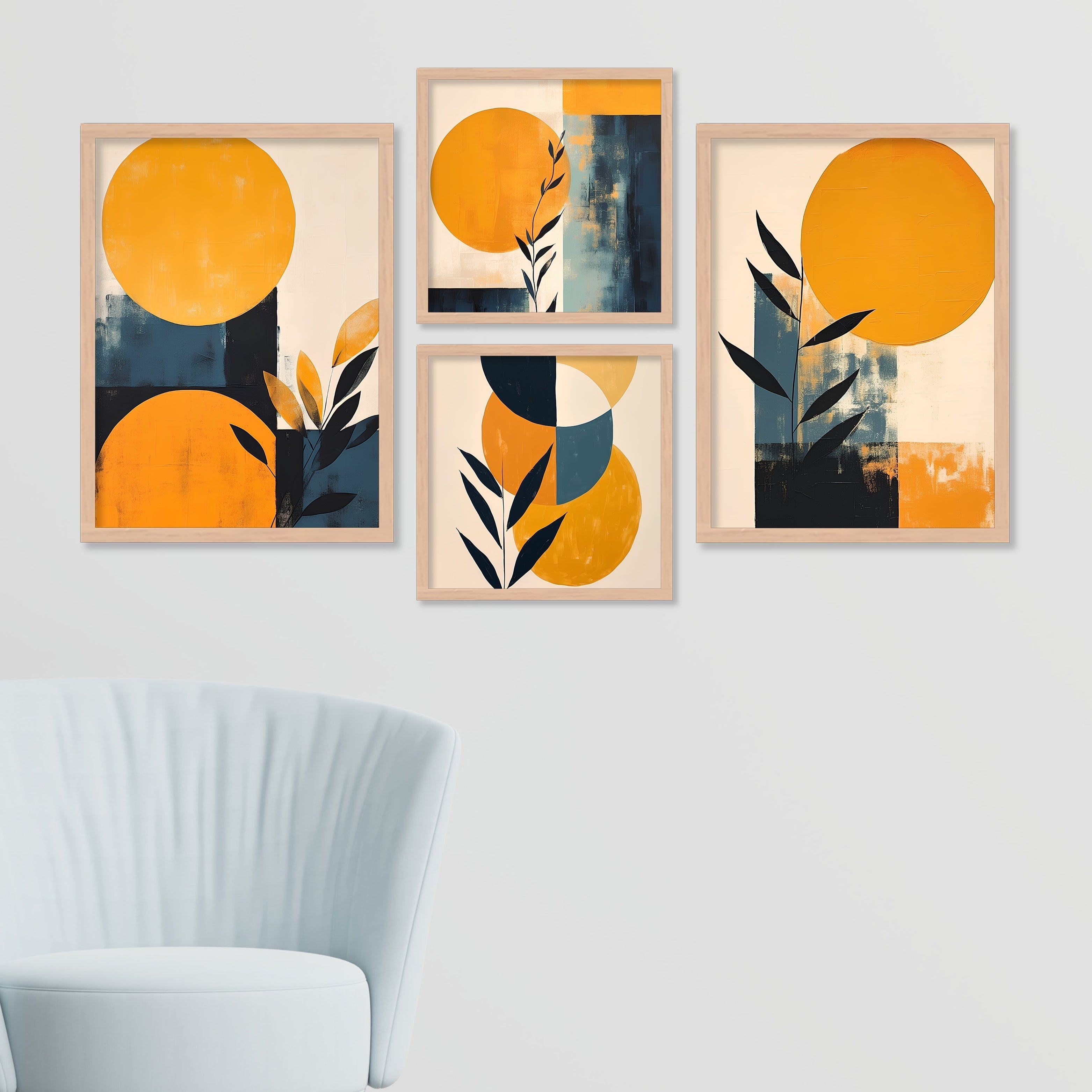 Yellow Colour Circle Design