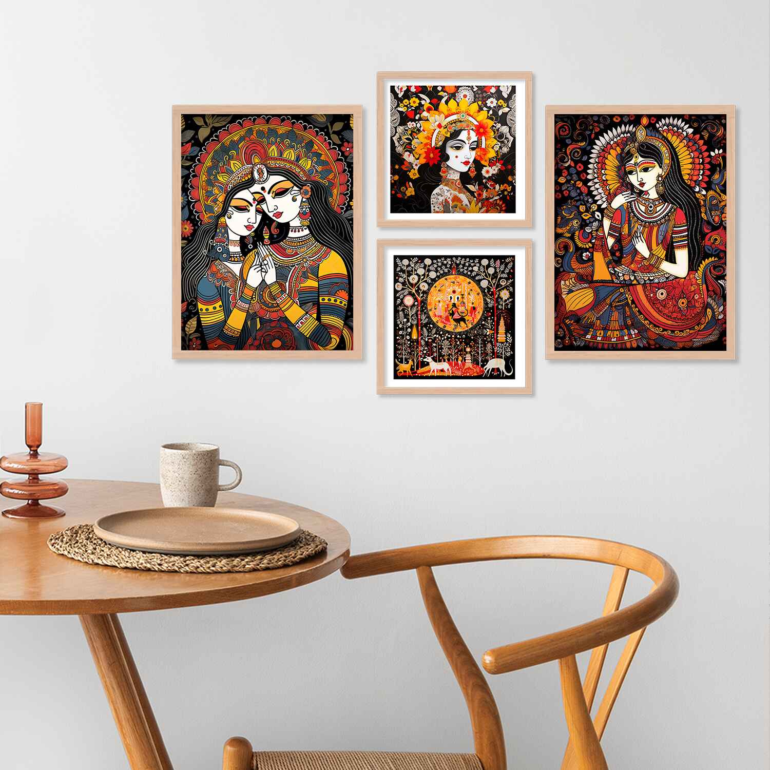 Madhubani Radha Krishna