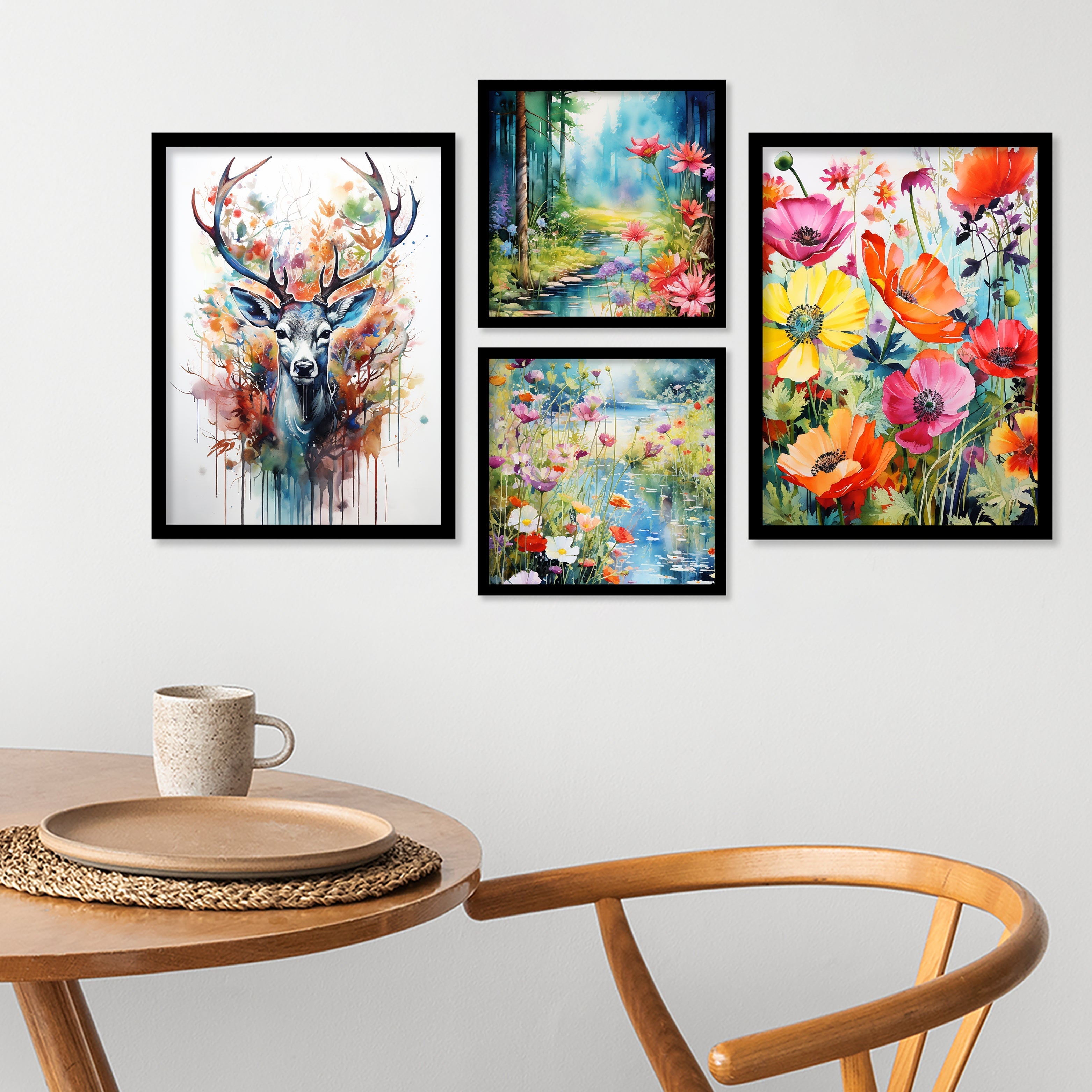 Colourfull Flower Art Wall Painting