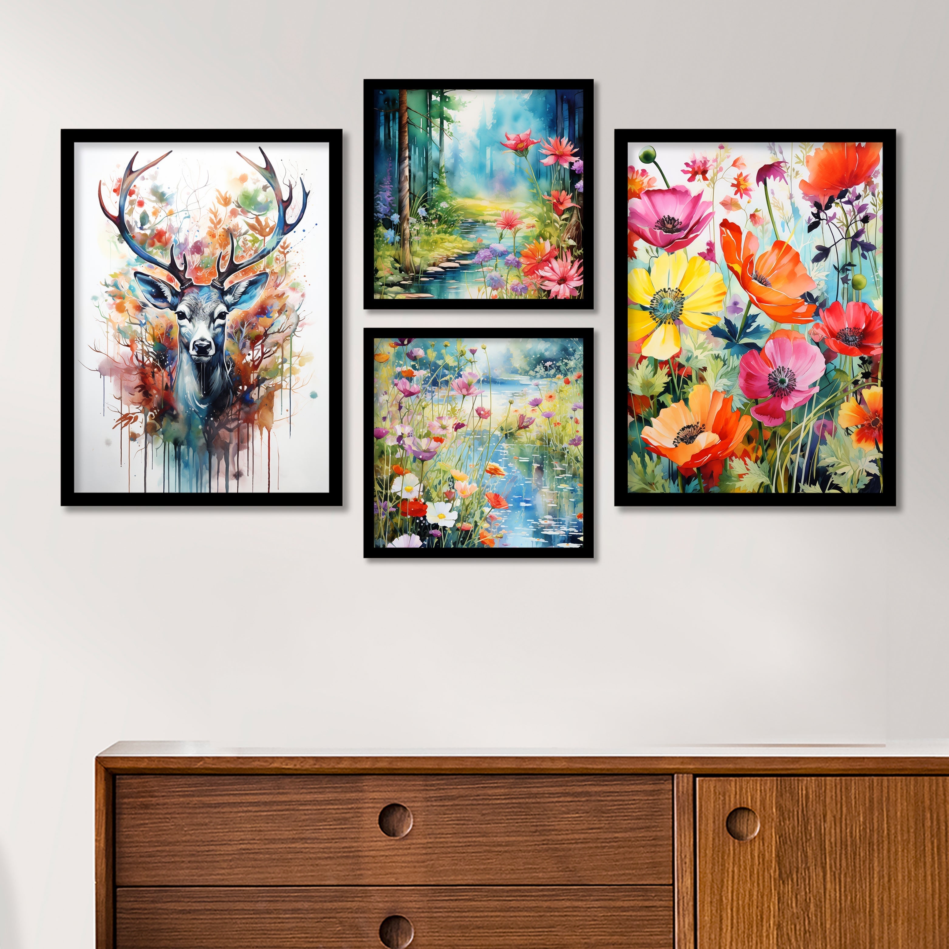 Colourfull Flower Art Wall Painting
