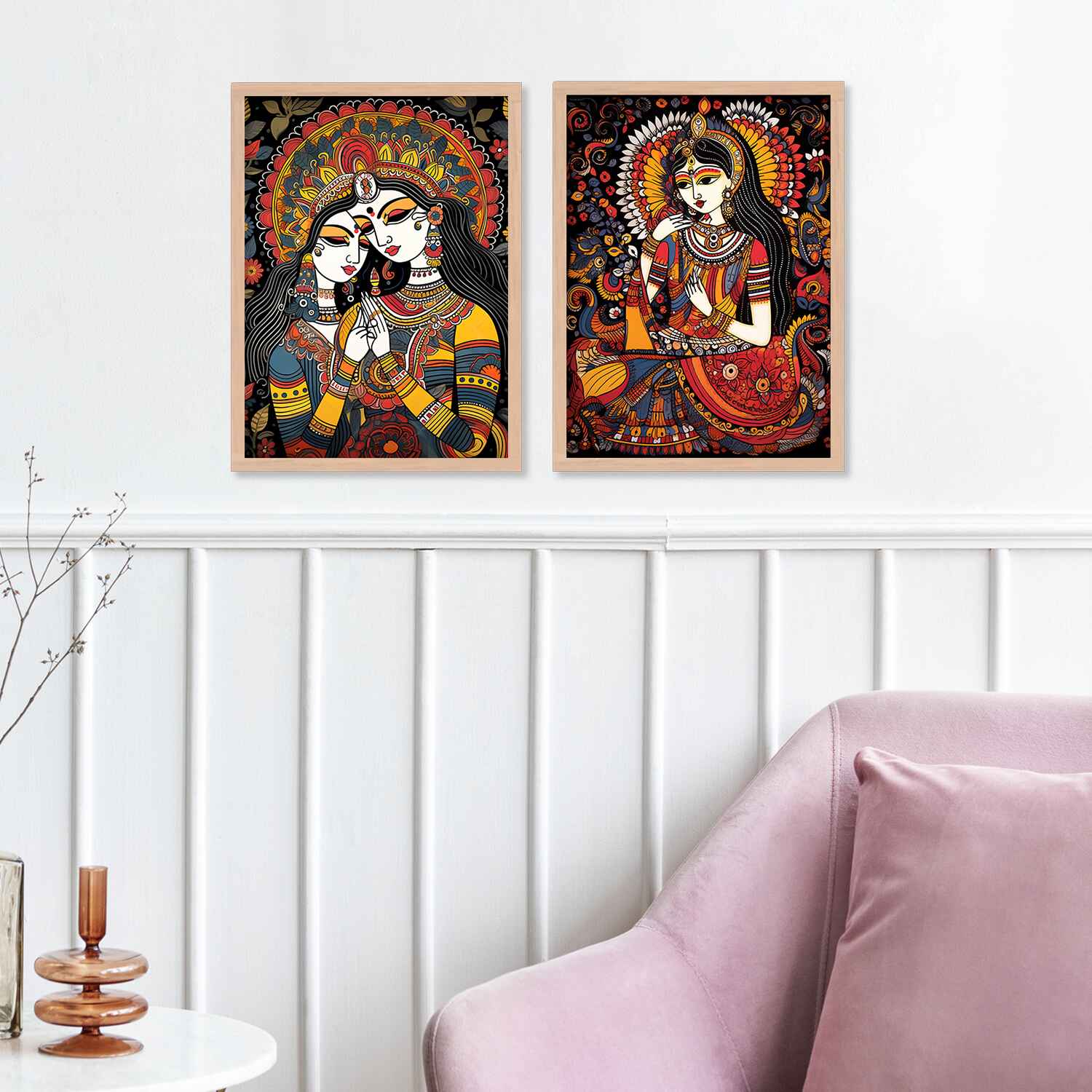 Madhubani Radha Krishna