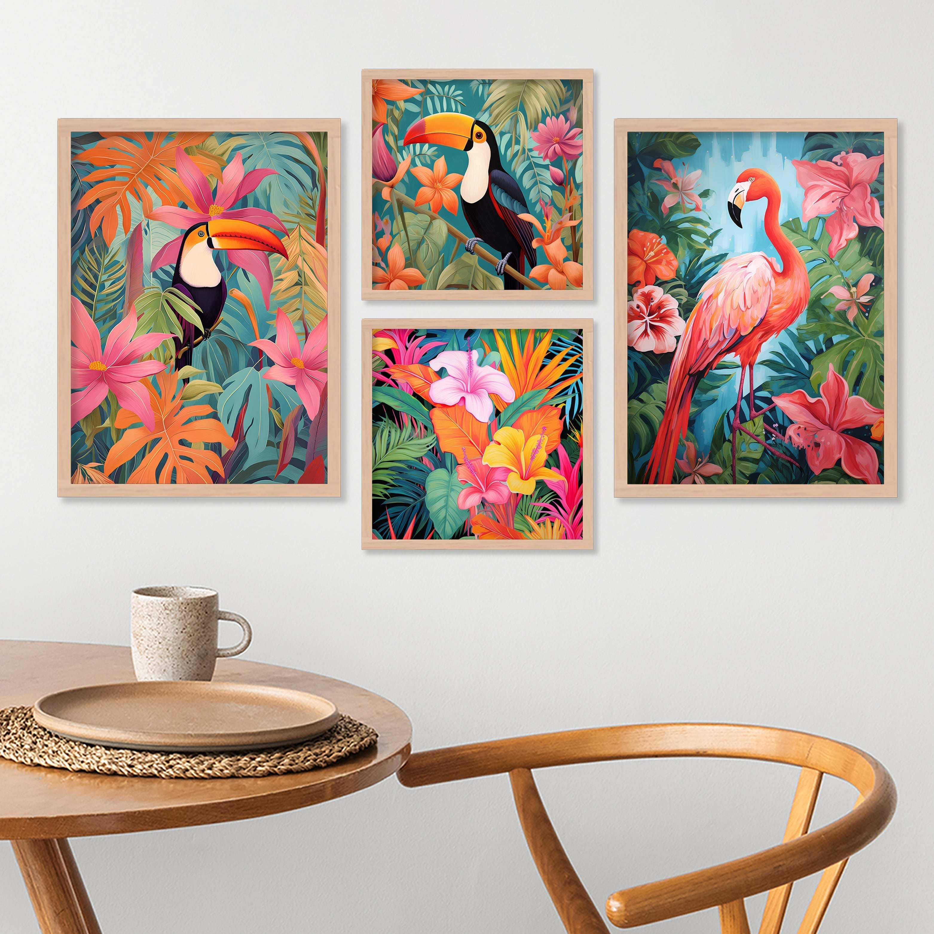 Bird Art Flower Painting