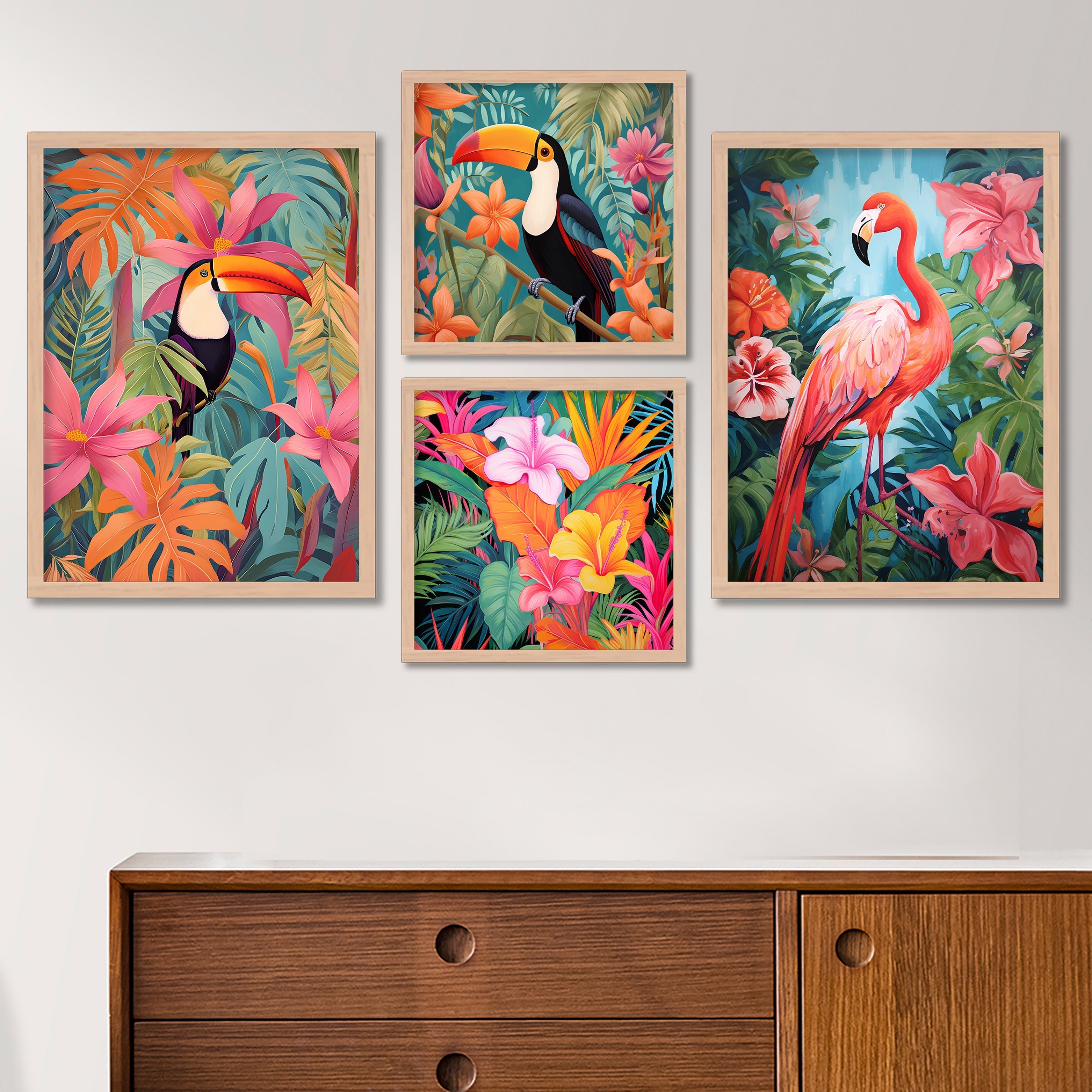 Bird Art Flower Painting